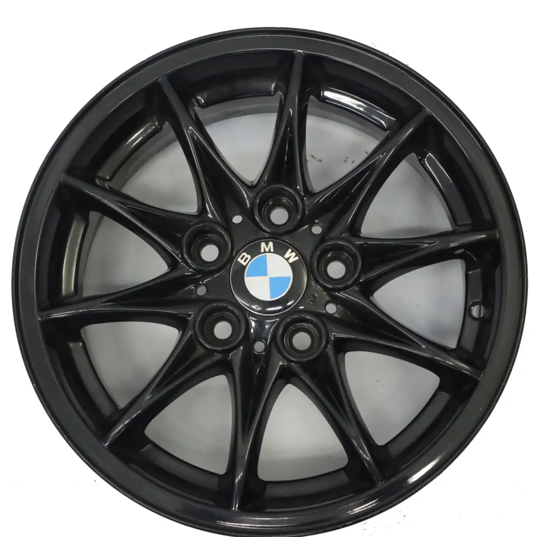 Alloy Wheel Rim 16" Star Spoke 104 ET:47 7J to BMW Z4 E85 Black with Part number 6758189 BMW Z4 E85 Black Alloy Wheel Rim 16" Star Spoke 104 ET:47 7J - SKU 6758189-7 - Part number 6758189