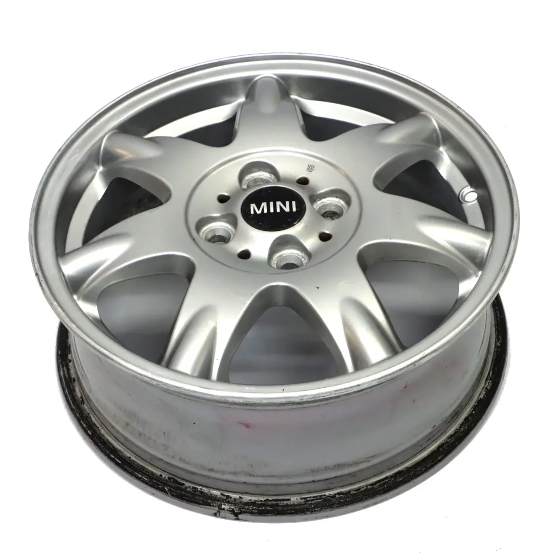 Alloy Rim 15" 5,5J ET:45 Delta Spoke 96 to Mini Cooper R50 R55 R56 Silver Wheel with Part number 6768972 Mini Cooper R50 R55 R56 Silver Wheel Alloy Rim 15" 5,5J ET:45 Delta Spoke 96 - SKU 6768972-2 - Part number 6768972