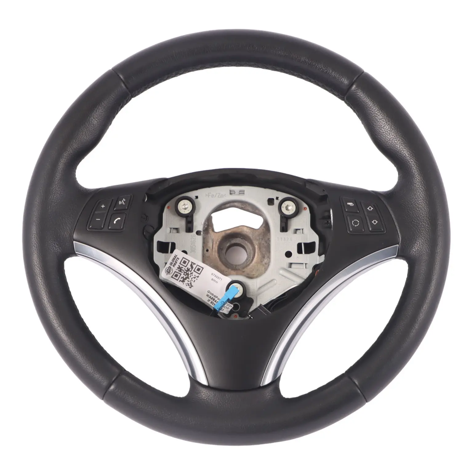 Volante BMW E81 E87 E90 LCI E92 Riscaldato in Pelle Nera Sport Multifunzione