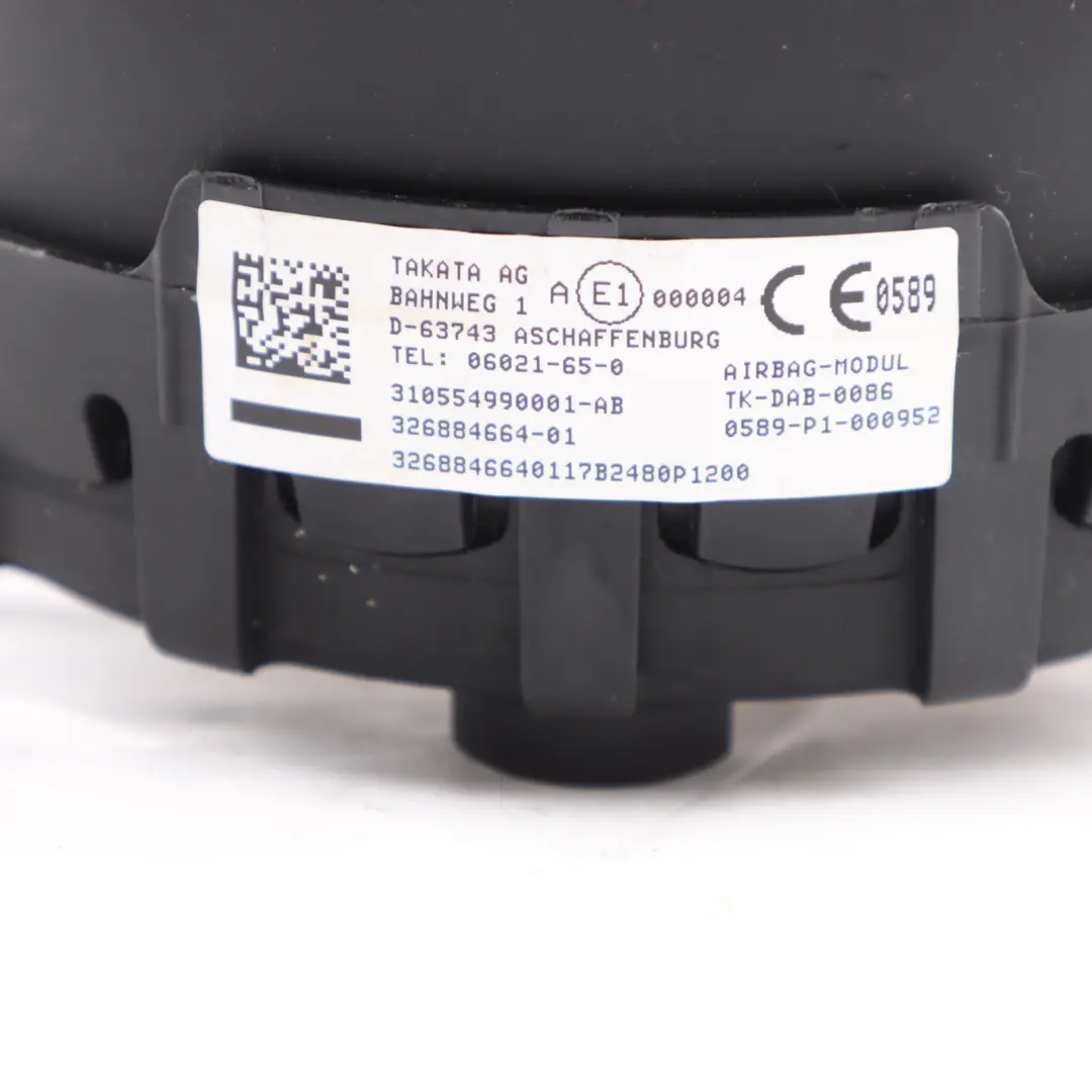 Módulo Airbag Volante Lado Conductor para BMW E81 E87 E88 E90 E91 con número de pieza 6884672 BMW E81 E87 E88 E90 E91 Módulo Airbag Volante Lado Conductor - SKU 6884672-3 - Número de pieza 6884672