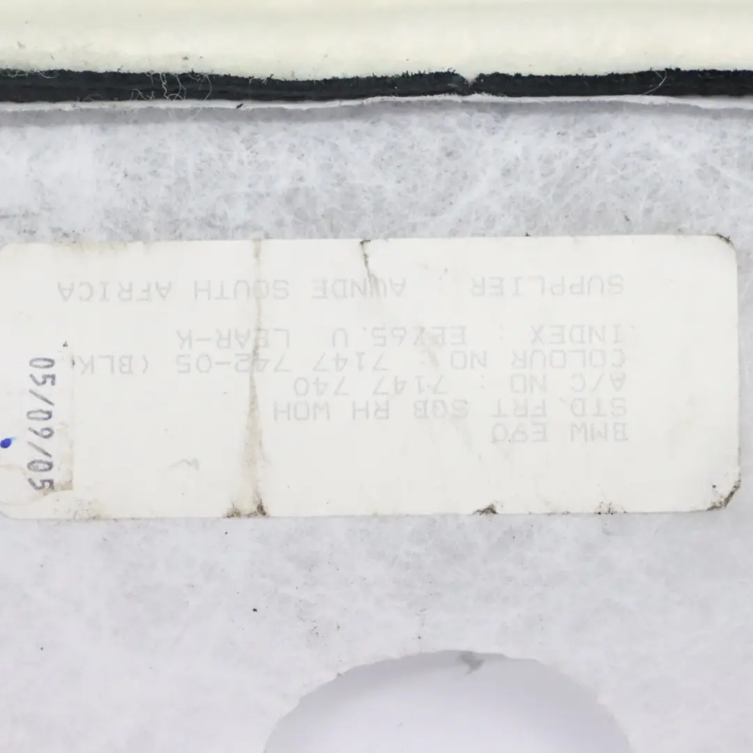 Oparcie Fotela Podgrzewane Prawe Skóra Czarna do BMW E90 o numerze 7147742 BMW E90 Oparcie Fotela Podgrzewane Prawe Skóra Czarna - SKU 7147742-1 - Numer Części 7147742