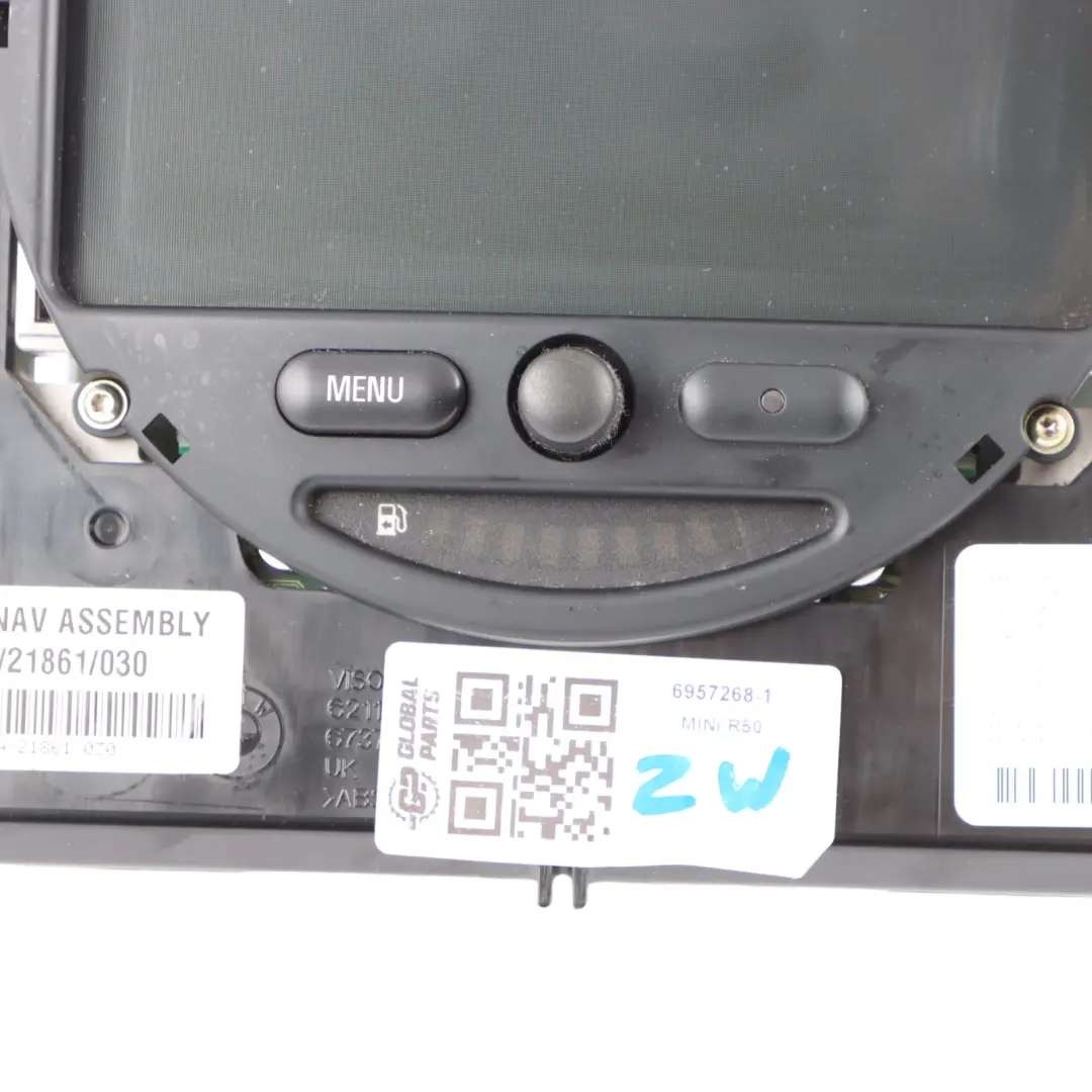 Sat Nav GPS Dashboard Display Head Unit Frame Cover to Mini R50 R52 R53 with Part number 6957268 Mini R50 R52 R53 Sat Nav GPS Dashboard Display Head Unit Frame Cover - SKU 6957268-1 - Part number 6957268