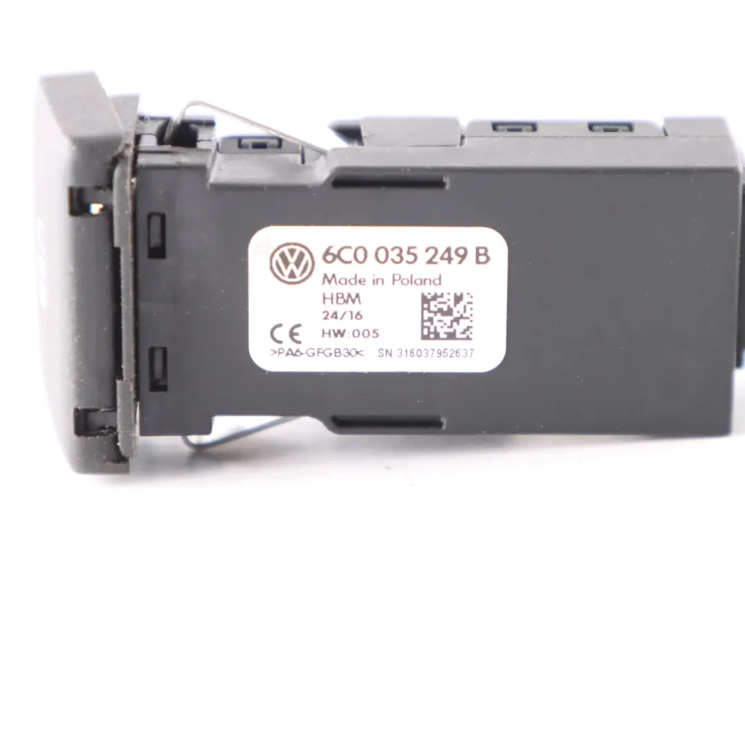 Volkswagen Polo 6C Centre Console Multimedia USB Port Socket Plug - SKU 6C0035249B - Part number 6C0035249