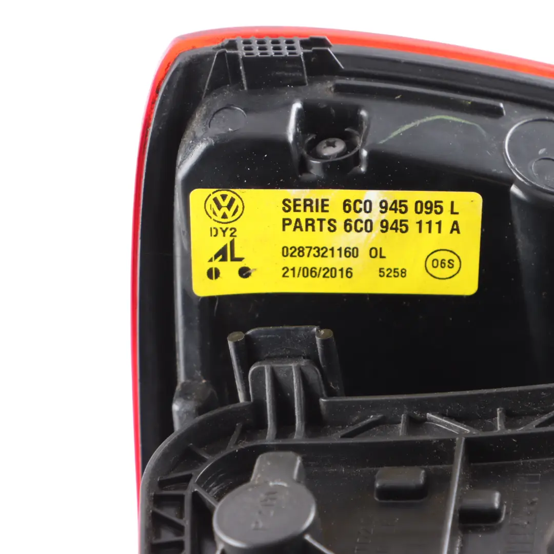 Tail Light Left N/S Lamp Side Panel to VW Volkswagen Polo 6R Rear with Part number 6C0945095L VW Volkswagen Polo 6R Rear Tail Light Left N/S Lamp Side Panel - SKU RHD-6C0945095L - Part number 6C0945095L