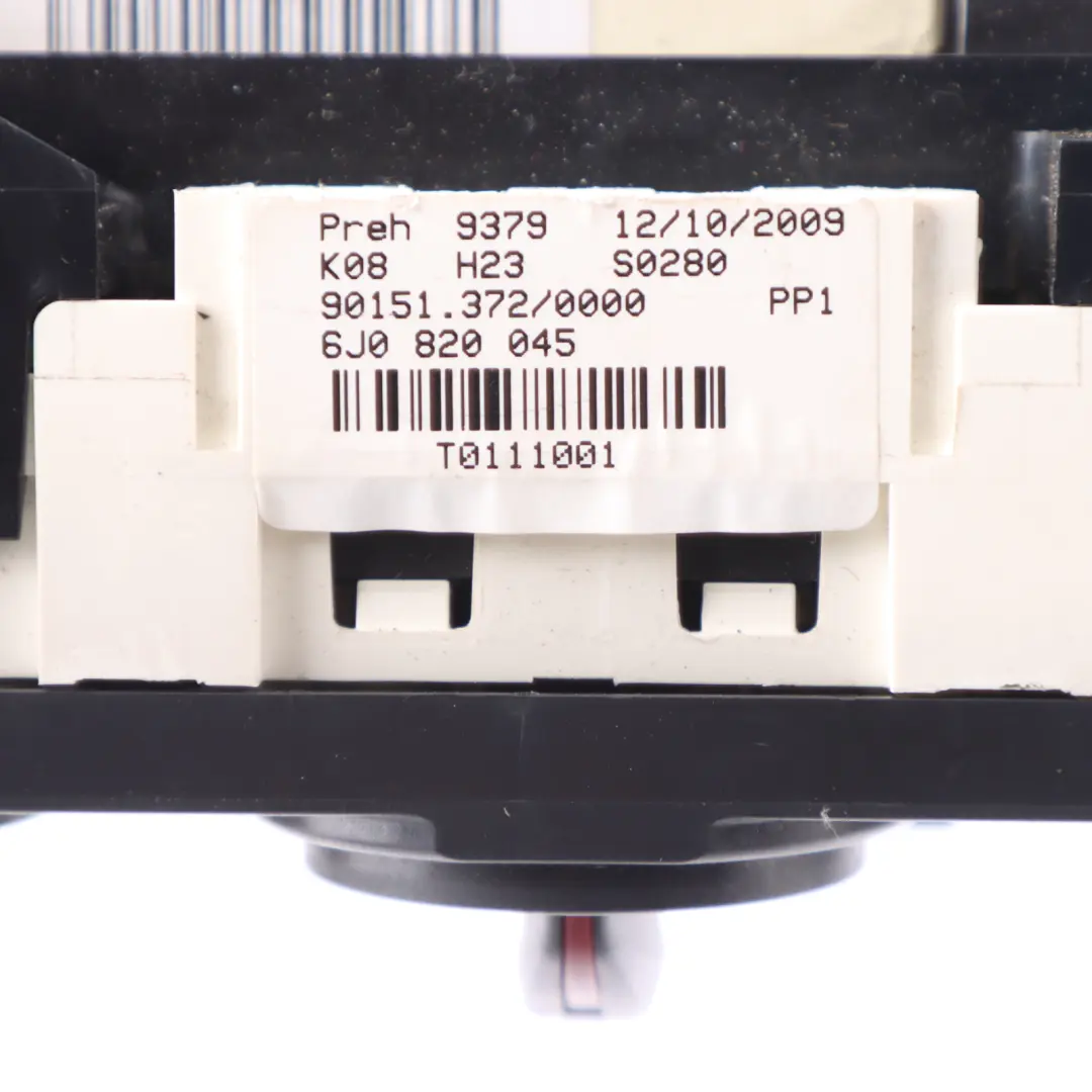 6J Air Conditioning A/C Switch Blower Control Panel to Seat Ibiza with Part number 6J0820045 Seat Ibiza 6J Air Conditioning A/C Switch Blower Control Panel - SKU 6J0820045 - Part number 6J0820045