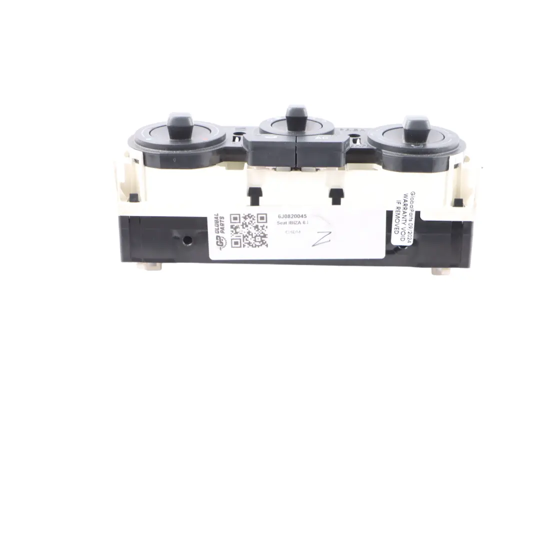 6J Air Conditioning A/C Switch Blower Control Panel to Seat Ibiza with Part number 6J0820045 Seat Ibiza 6J Air Conditioning A/C Switch Blower Control Panel - SKU 6J0820045 - Part number 6J0820045