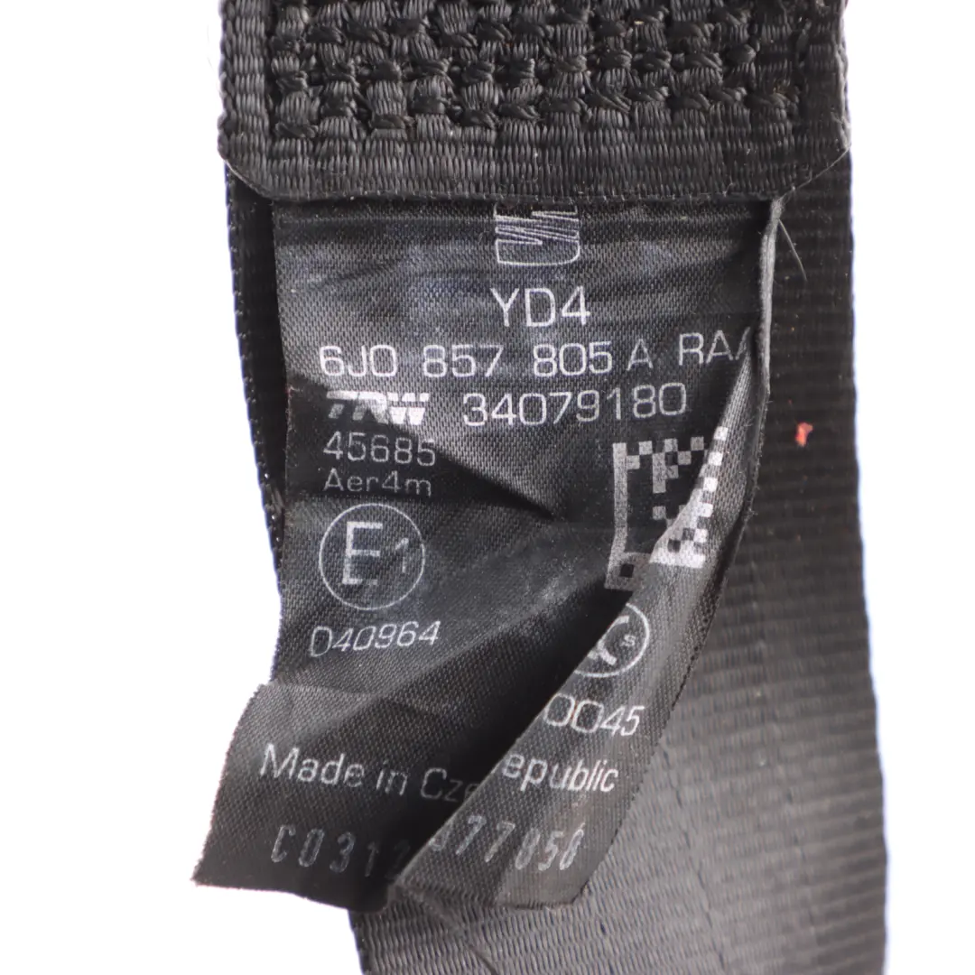 6J Rear Seat Belt Upper Pretensioner Left Right N/O/S to Seat Ibiza with Part number 6J0857805A Seat Ibiza 6J Rear Seat Belt Upper Pretensioner Left Right N/O/S - SKU 6J0857805A - Part number 6J0857805A