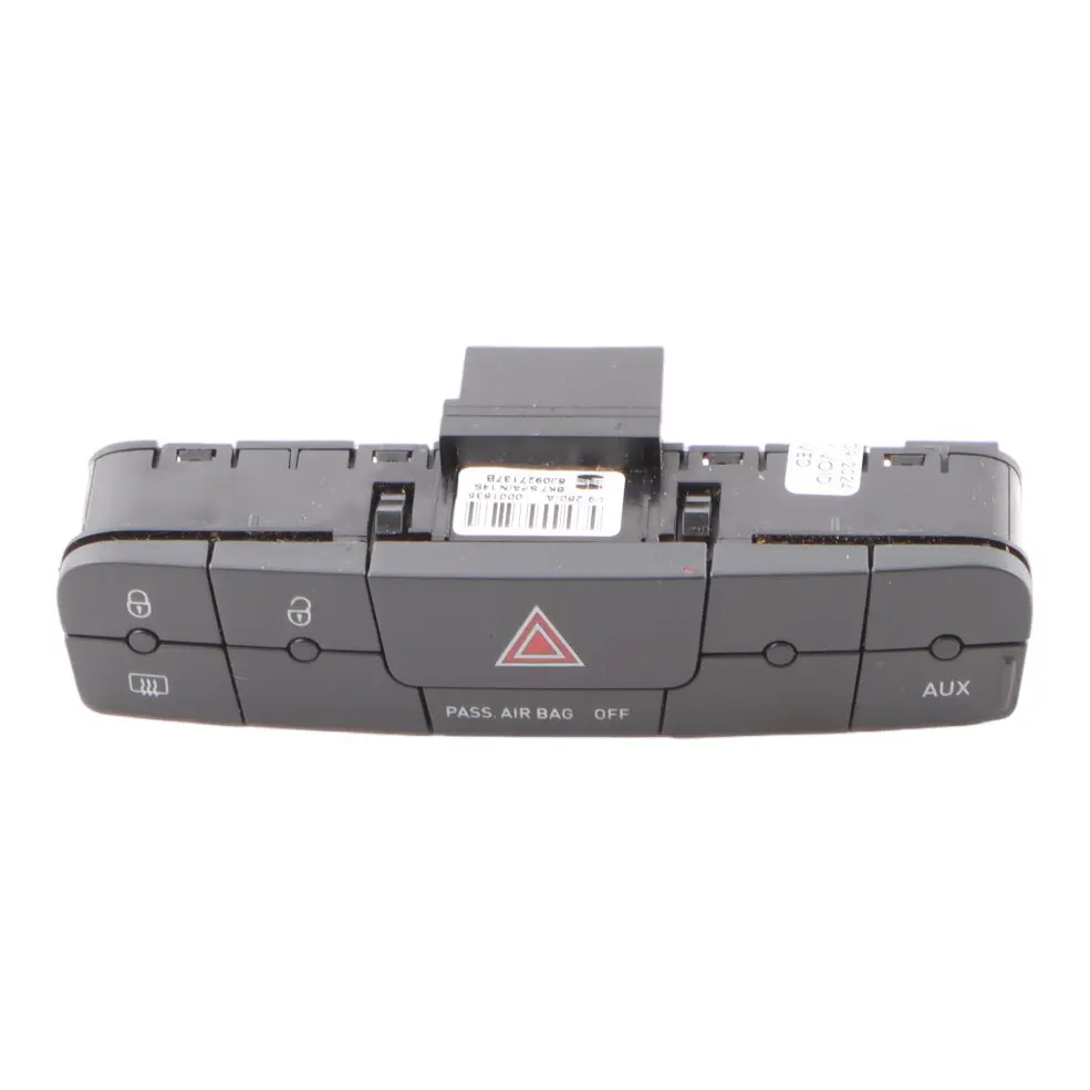 6J Dashboard Hazard Lights Panel Switch Black to Seat Ibiza with Part number 6J0927137B Seat Ibiza 6J Dashboard Hazard Lights Panel Switch Black - SKU 6J0927137B - Part number 6J0927137B