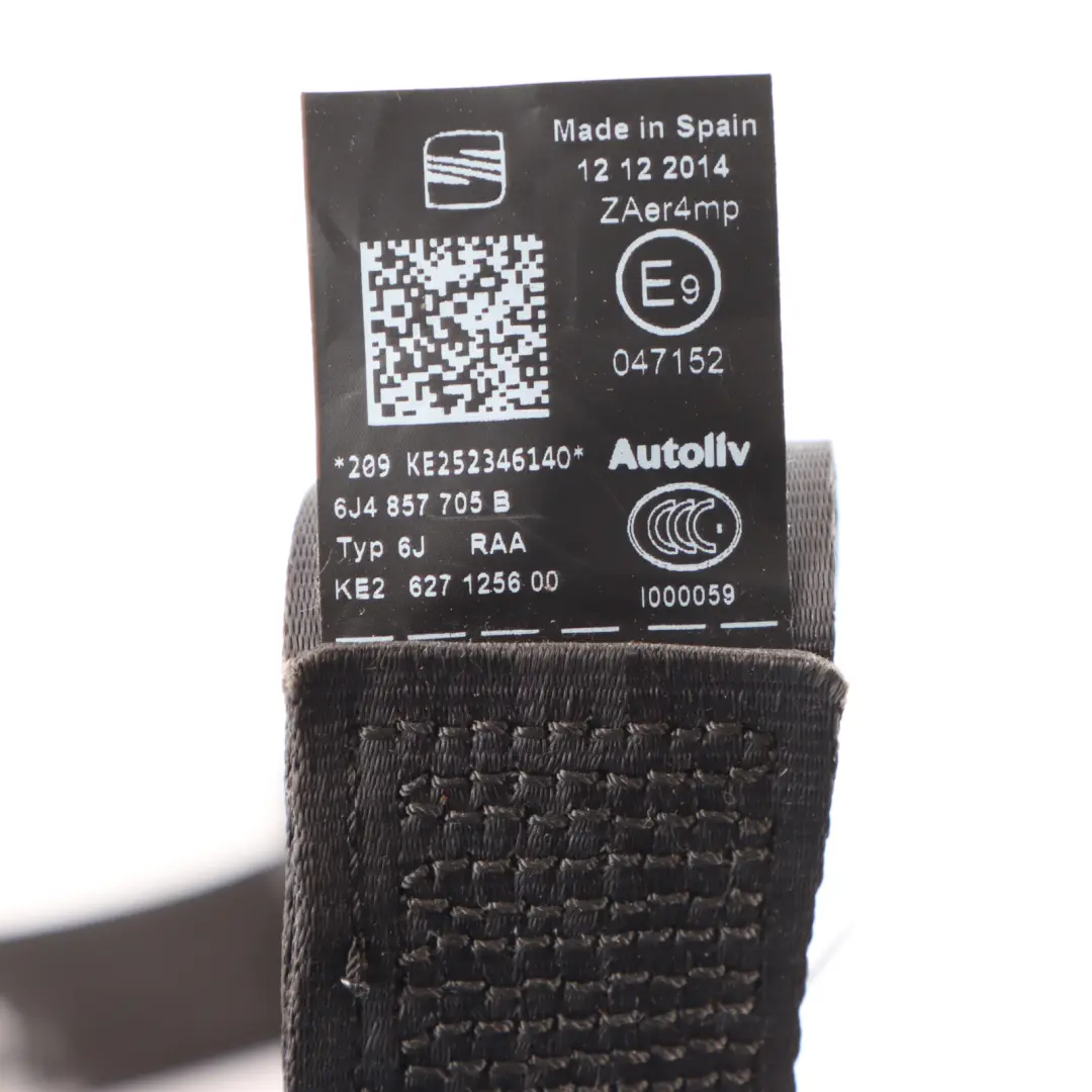 6J Front Seat Belt Upper Pretensioner Left N/S Assembly to Seat Ibiza with Part number 6J4857705B Seat Ibiza 6J Front Seat Belt Upper Pretensioner Left N/S Assembly - SKU 6J4857705B - Part number 6J4857705B