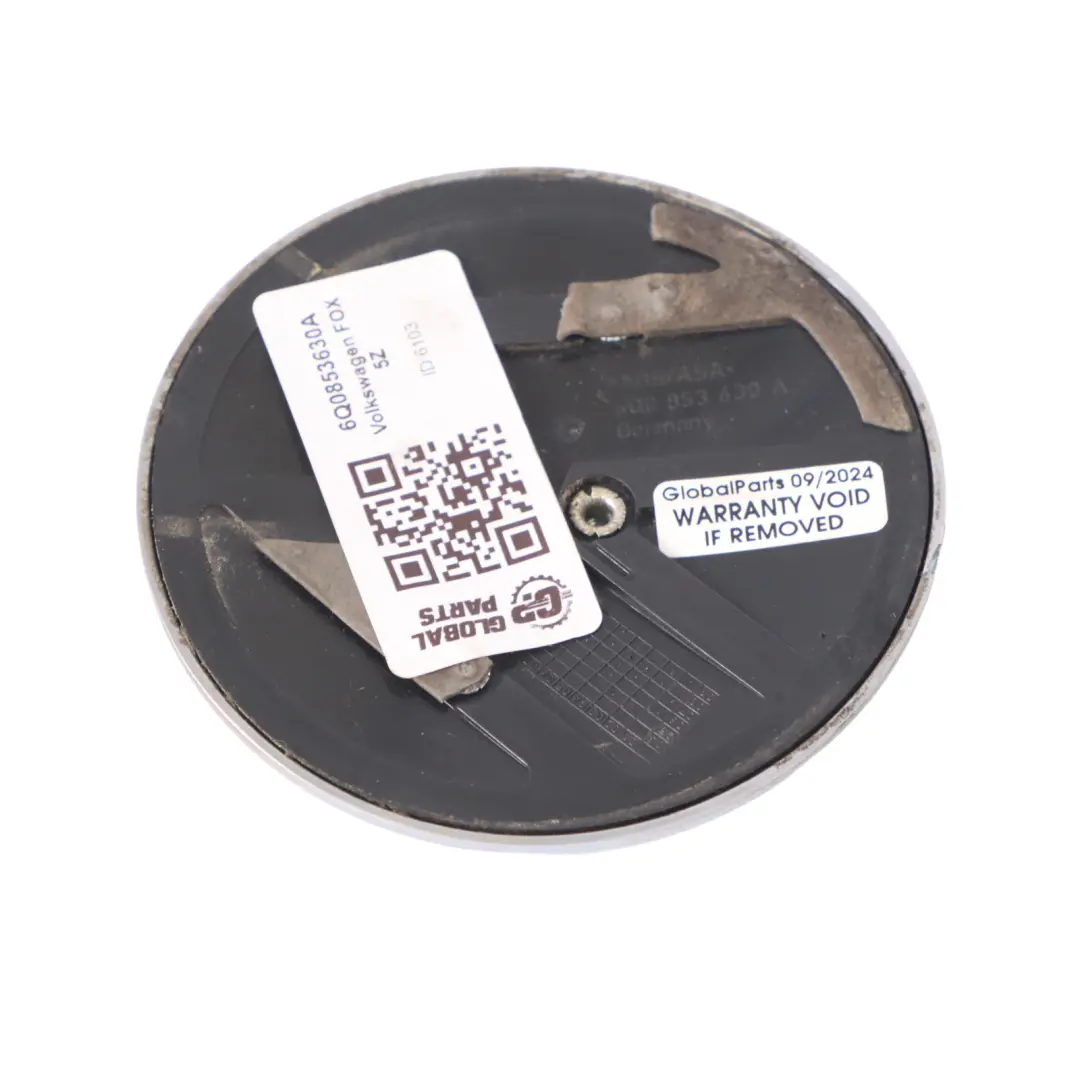 Volkswagen Fox 5Z Logo Emblemat Klapy Tył - SKU 6Q0853630A - Numer Części 6Q0853630A