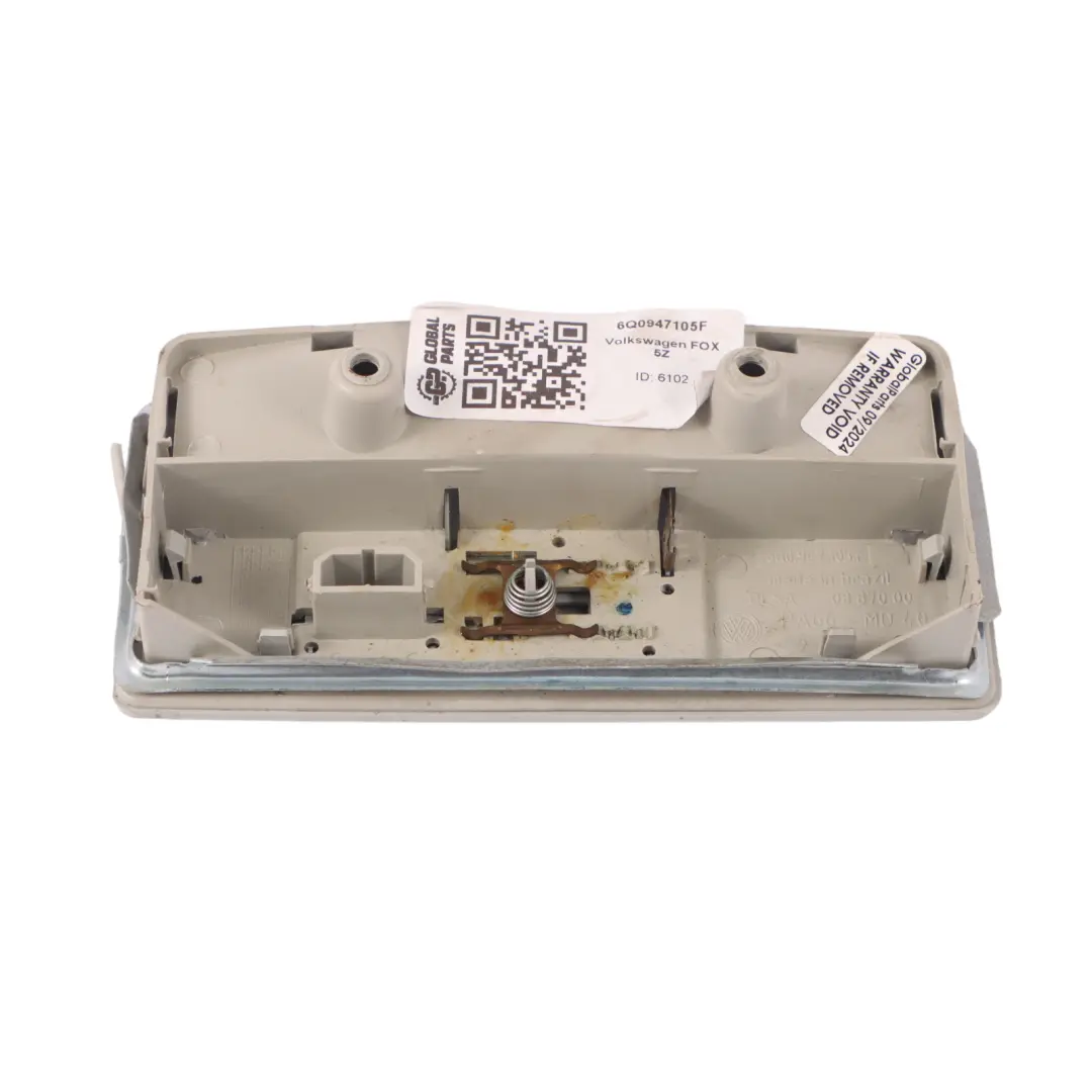 Volkswagen VW Fox Luce del tetto Luce di lettura Lanterna Grigio - SKU 6Q0947105F - Numero di parte 6Q0947105F
