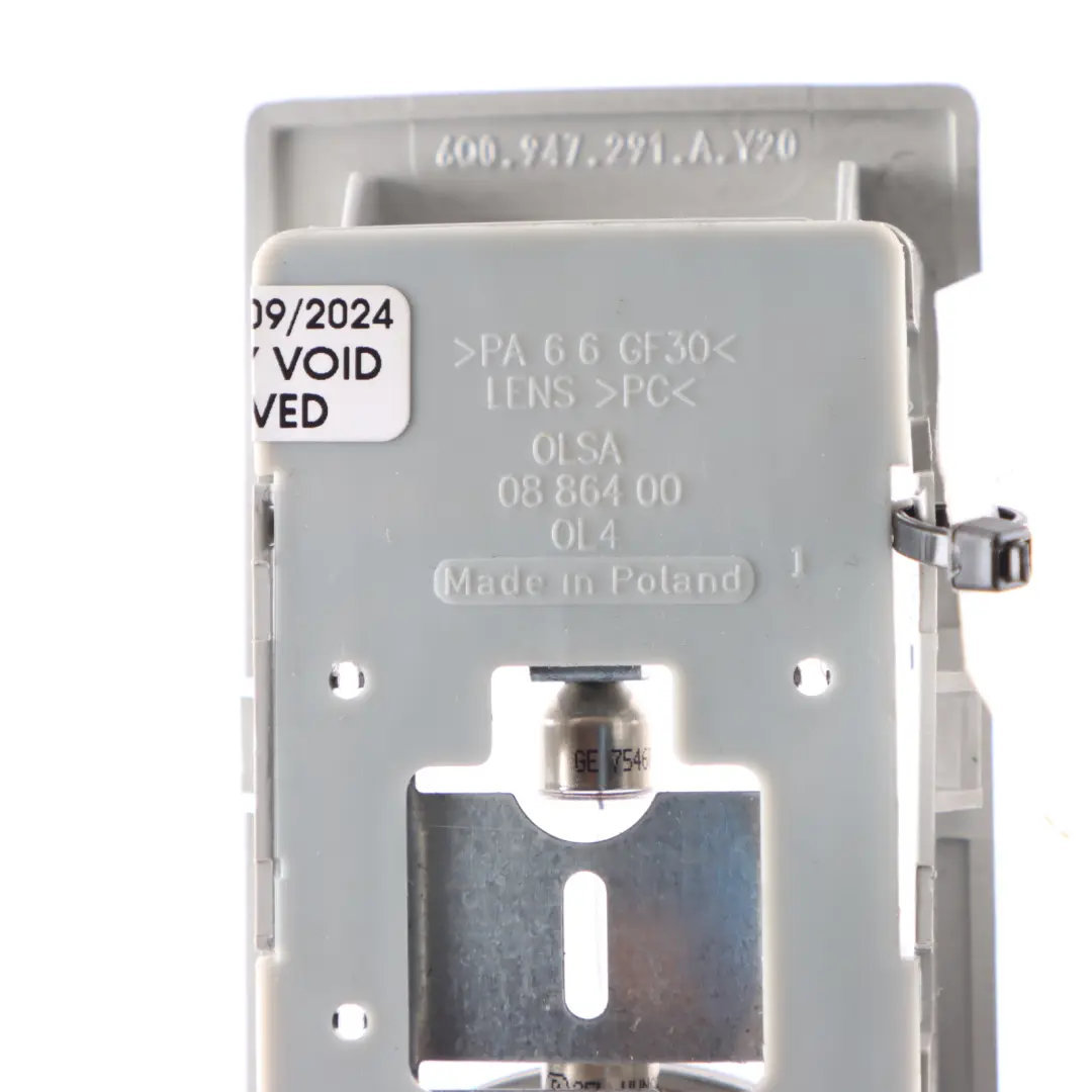 Volkswagen Polo 6R Roof Light Reading Lamp Interior Switch Panel - SKU 6Q0947291A - Part number 6Q0947291A