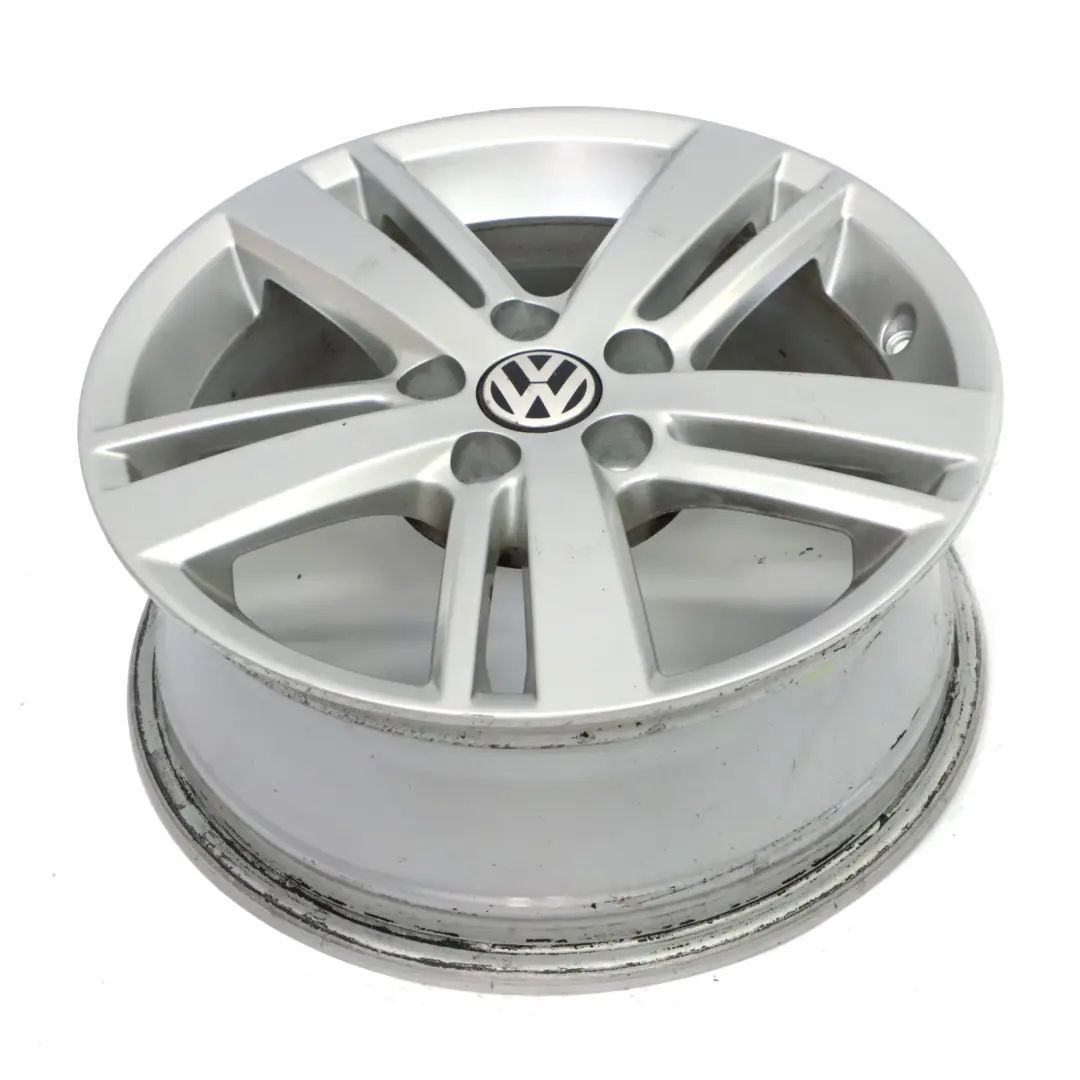 VW Volkswagen Polo 6 Silberne Leicht Metall Felge 15" ET:40 6J - SKU 6R060025AC-1 - Teilenummer 6R060025AC