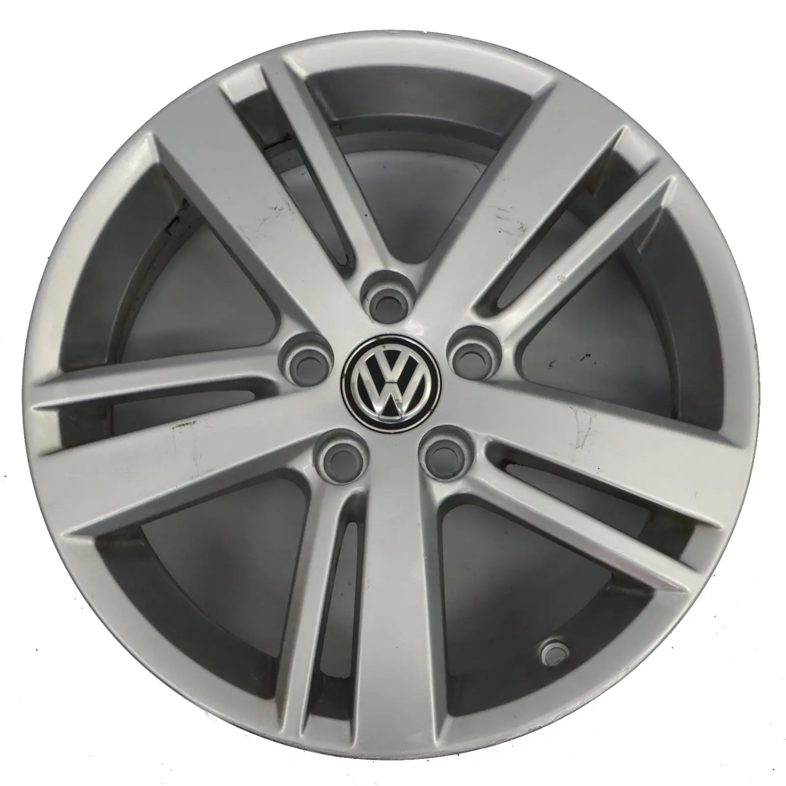 VW Volkswagen Polo 6 Silver Alloy Wheel Rim 15" ET:40 6J 6R060025AC