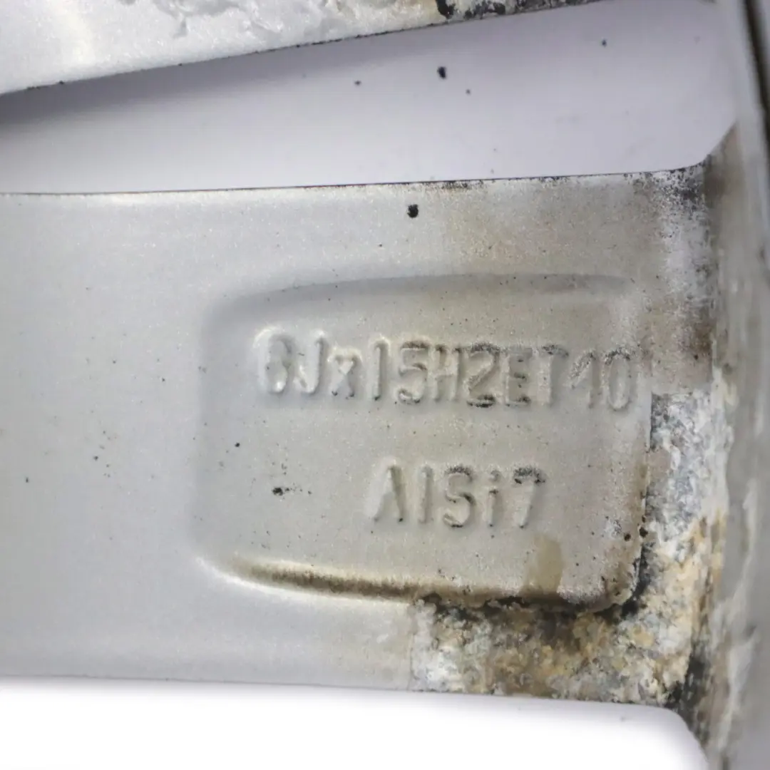 VW Volkswagen Polo 6 Felga Aluminiowa Srebrna 15" ET:40 6J - SKU 6R060025AC-2 - Numer Części 6R060025AC