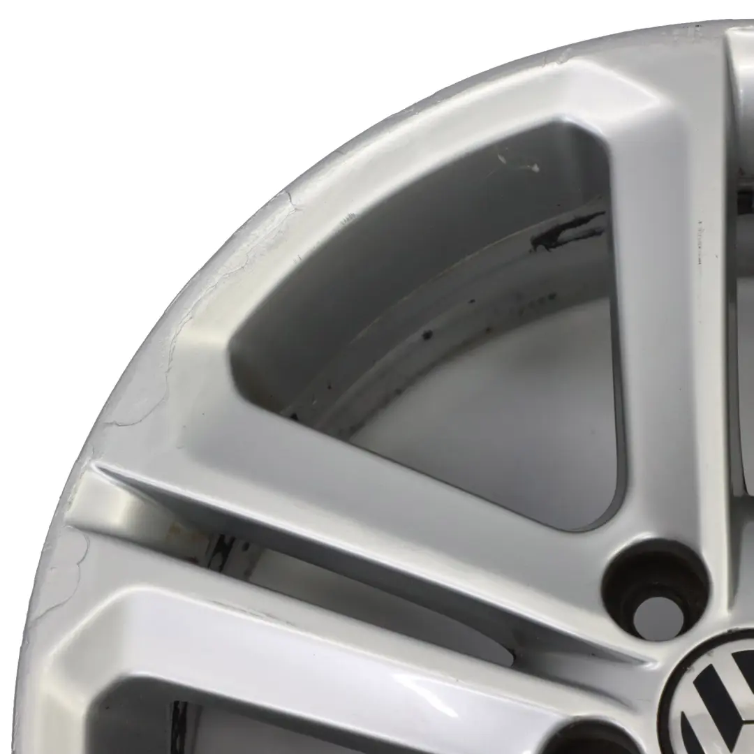 Volkswagen Polo Mk5 6R Srebrna Felga Aluminiowa 16" ET:46 7J - SKU 6R0601025T-2 - Numer Części 6R0601025T