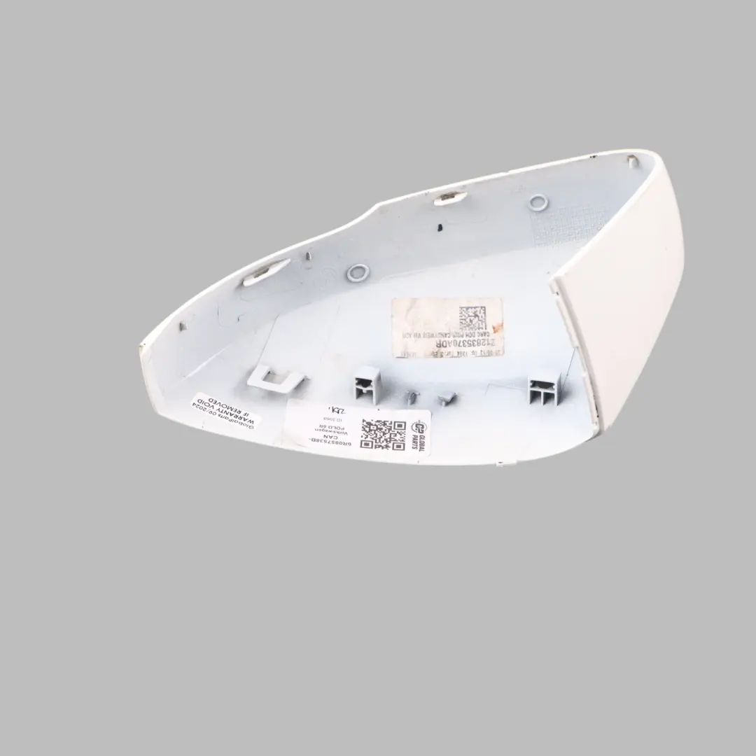 Mk5 6R Wing Mirror Cover Panel Right O/S Candy White - LB9A to Volkswagen Polo with Part number 6R0857538B Volkswagen Polo Mk5 6R Wing Mirror Cover Panel Right O/S Candy White - LB9A - SKU 6R0857538B-CAN - Part number 6R0857538B