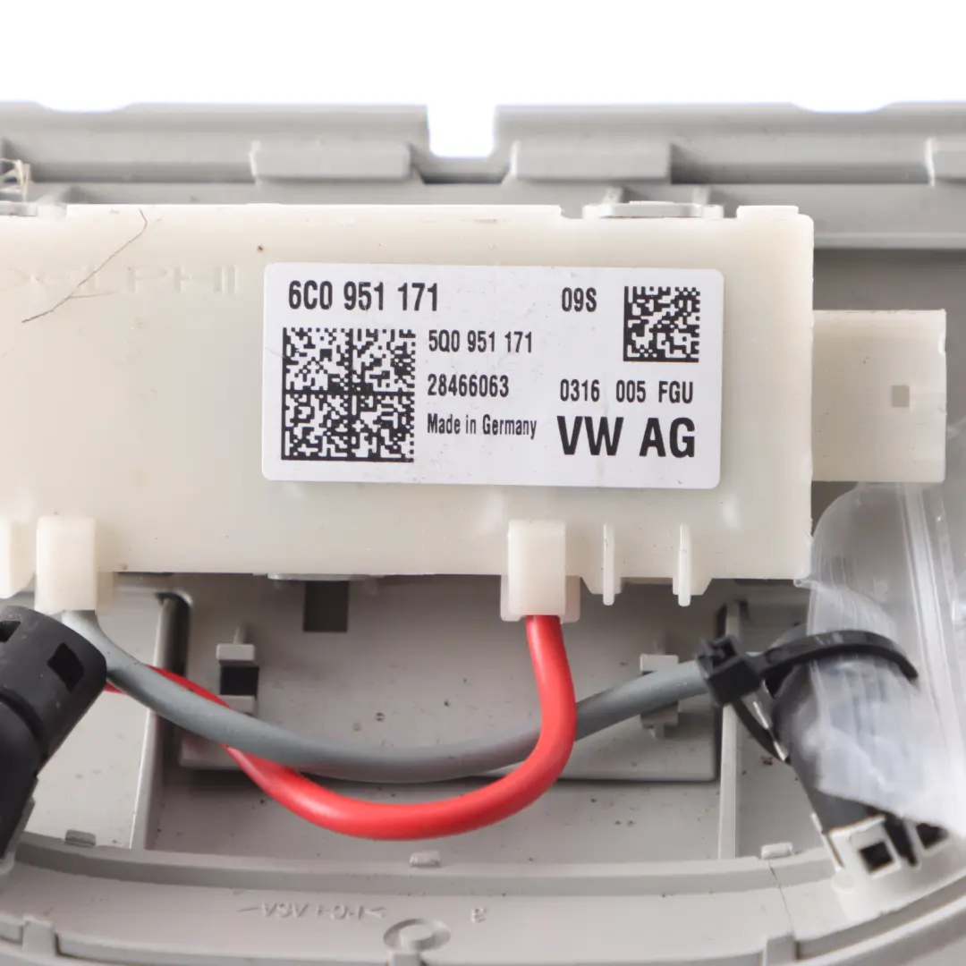 VW Polo 6R Ultrasonic Alarm Module Headliner Trim Cover Panel Grey - SKU 6R0877829C-1 - Part number 6R0877829C