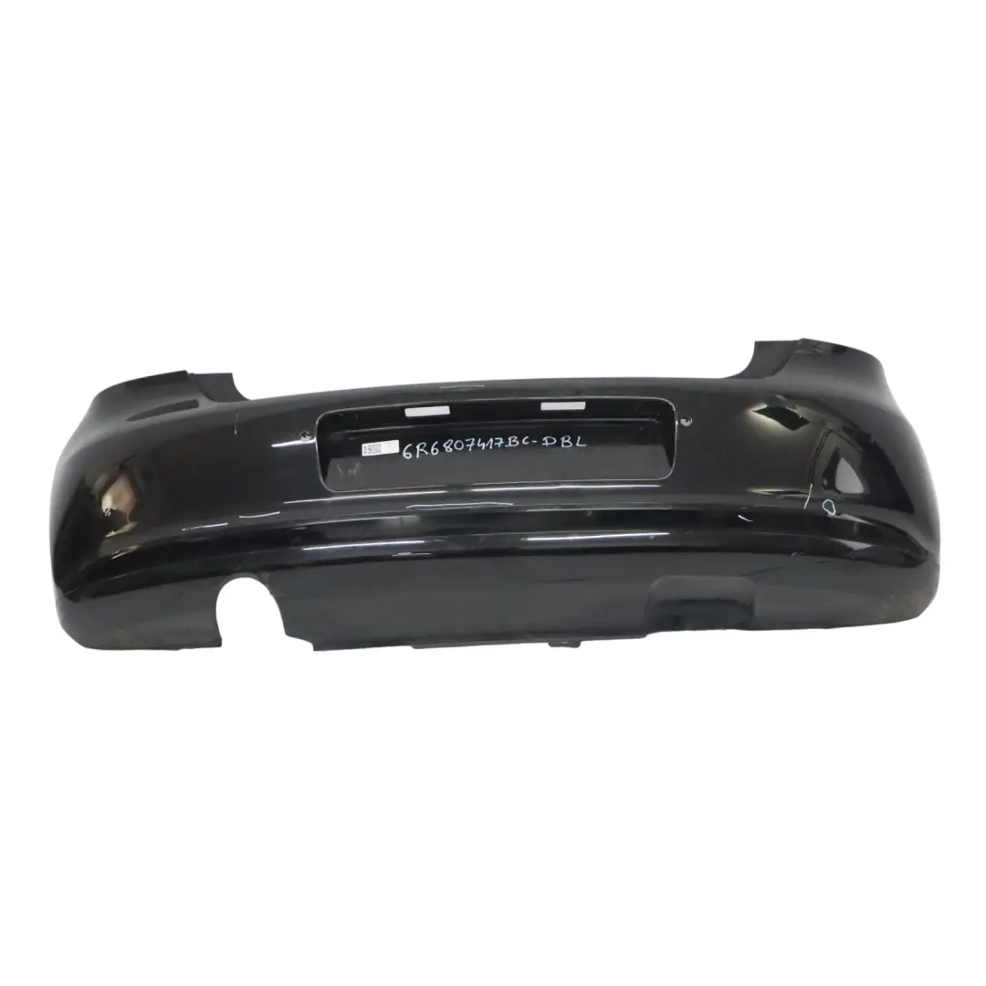 Volkswagen VW Polo 6R Bumper Rear Trim Panel Cover Deep Black Metallic - C9X - SKU 6R6807417BC-DBL - Part number 6R6807417BC