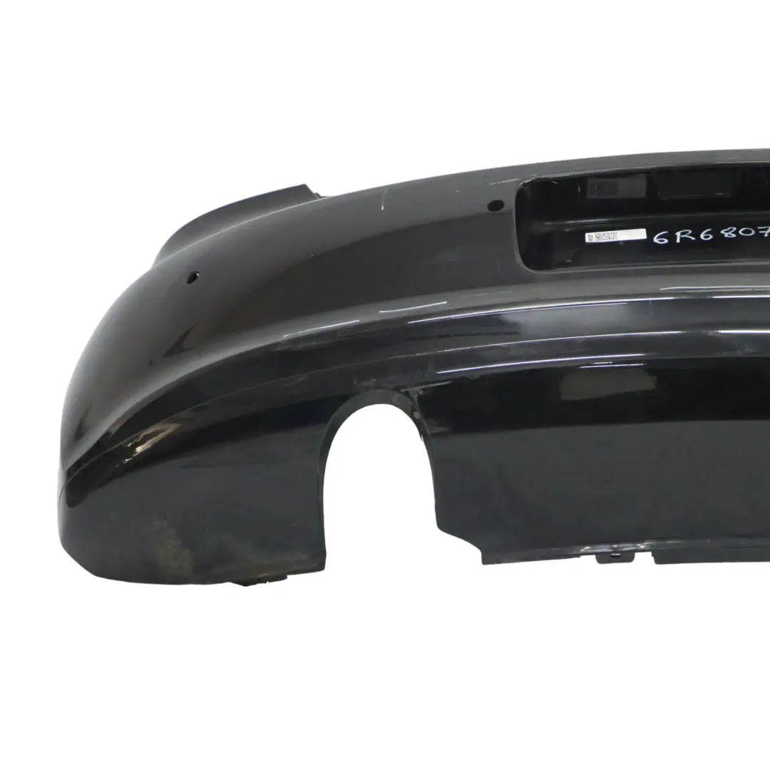 Volkswagen VW Polo 6R Bumper Rear Trim Panel Cover Deep Black Metallic - C9X - SKU 6R6807417BC-DBL - Part number 6R6807417BC