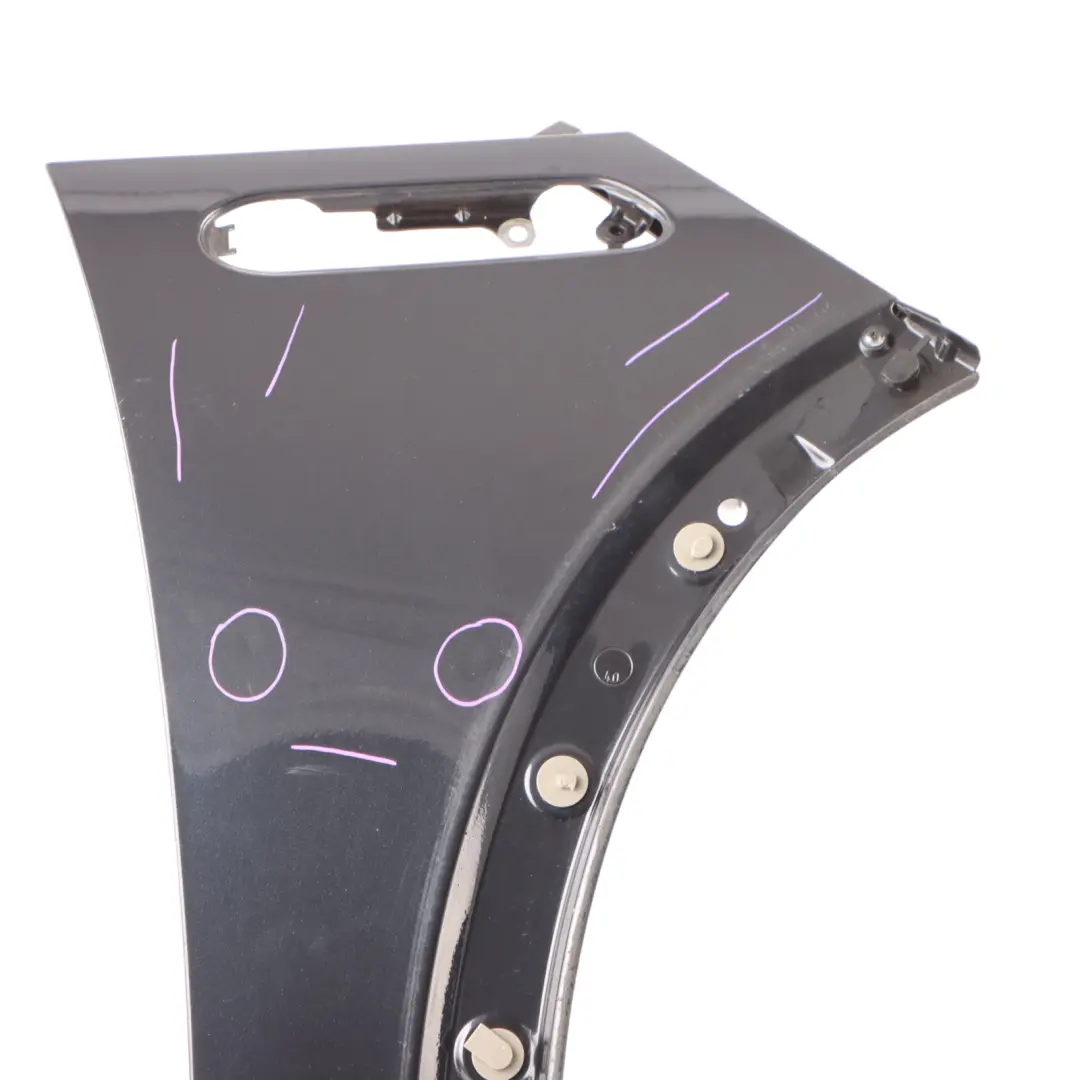 Mini R50 R52 Front Right O/S Wing Panel Fender Astro Black Metallic - A25 - SKU 7037438-ASB - Part number 7037438