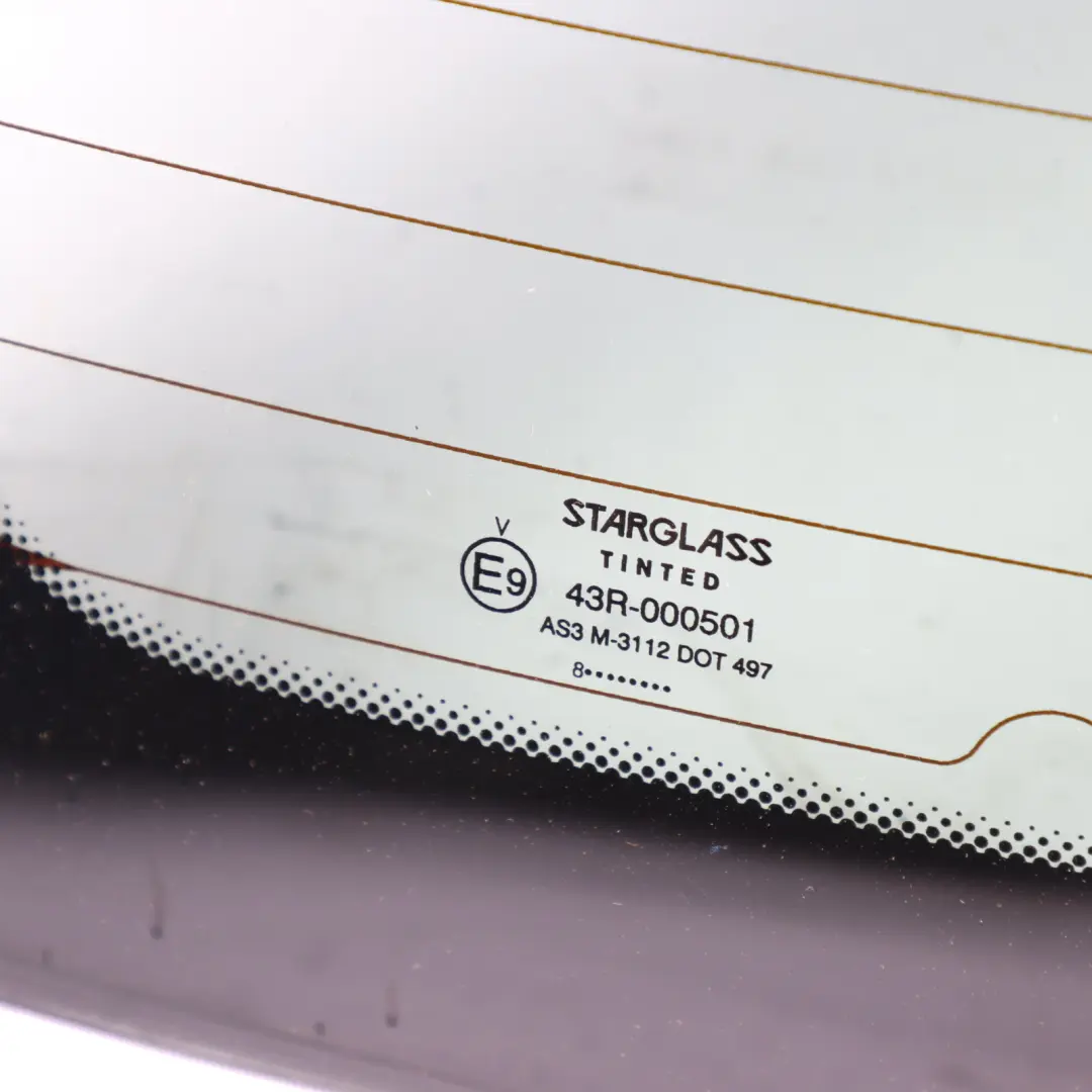 Window Glass Glazing AS3 Tinted Panelling Starglass to Mini R50 R53 Rear with Part number 7076916 Mini R50 R53 Rear Window Glass Glazing AS3 Tinted Panelling Starglass - SKU 7076916-1 - Part number 7076916