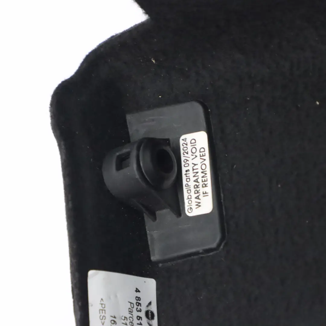 Panneau de Recouvrement Vitre Arrière Parcelle Noir 4853511 pour Mini Cooper One R56 à propos du numéro de pièce 7151717 Mini Cooper One R56 Panneau de Recouvrement Vitre Arrière Parcelle Noir 4853511 - SKU 7151717-2 - Numéro de pièce 7151717