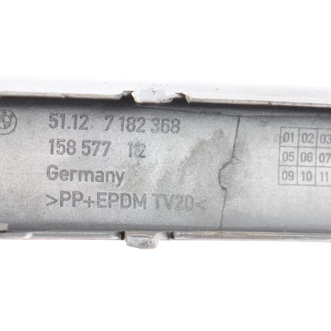 BMW E81 E87N LCI Rear Bumper Trim Strip Moulding Titan Silver Metallic - 354 - SKU 7166606-TS - Part number 7166606