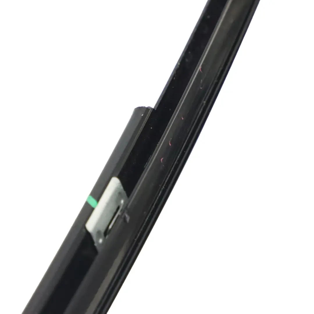 Window Frame Finisher Rear Left N/S Top Door Strip High Gloss Black to BMW F02 with Part number 7185243 BMW F02 Window Frame Finisher Rear Left N/S Top Door Strip High Gloss Black - SKU 7185243 - Part number 7185243