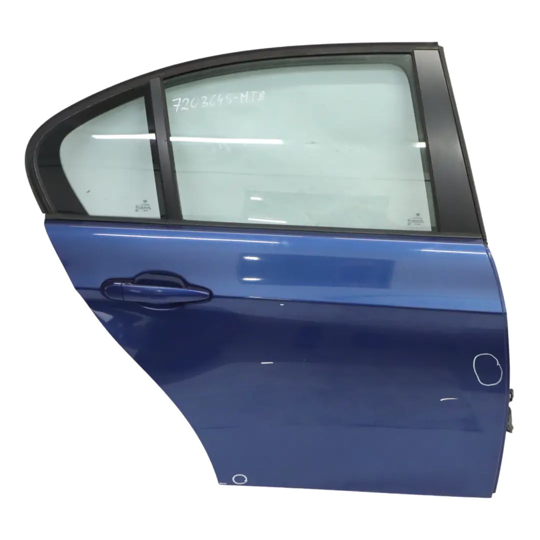 Puerta Trasera Derecha Montegoblau Montego Blue - A51 para BMW E90 Berlina con número de pieza 7203648 BMW E90 Berlina Puerta Trasera Derecha Montegoblau Montego Blue - A51 - SKU 7203648-MTB - Número de pieza 7203648