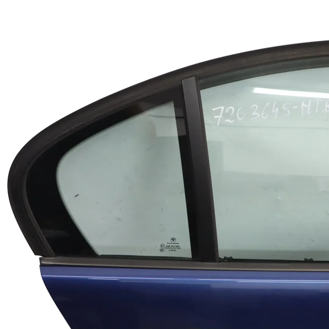 BMW E90 Berlina Puerta Trasera Derecha Montegoblau Montego Blue - A51 - SKU 7203648-MTB - Número de pieza 7203648