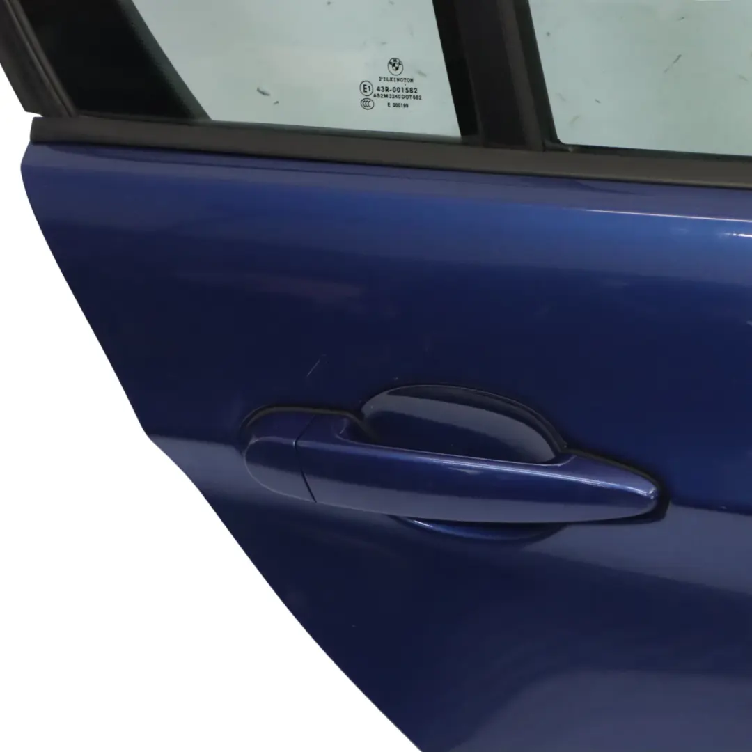 Door Rear Right O/S Montegoblau Montego Blue Metallic - A51 to BMW E90 with Part number 7203648 BMW E90 Door Rear Right O/S Montegoblau Montego Blue Metallic - A51 - SKU 7203648-MTB - Part number 7203648