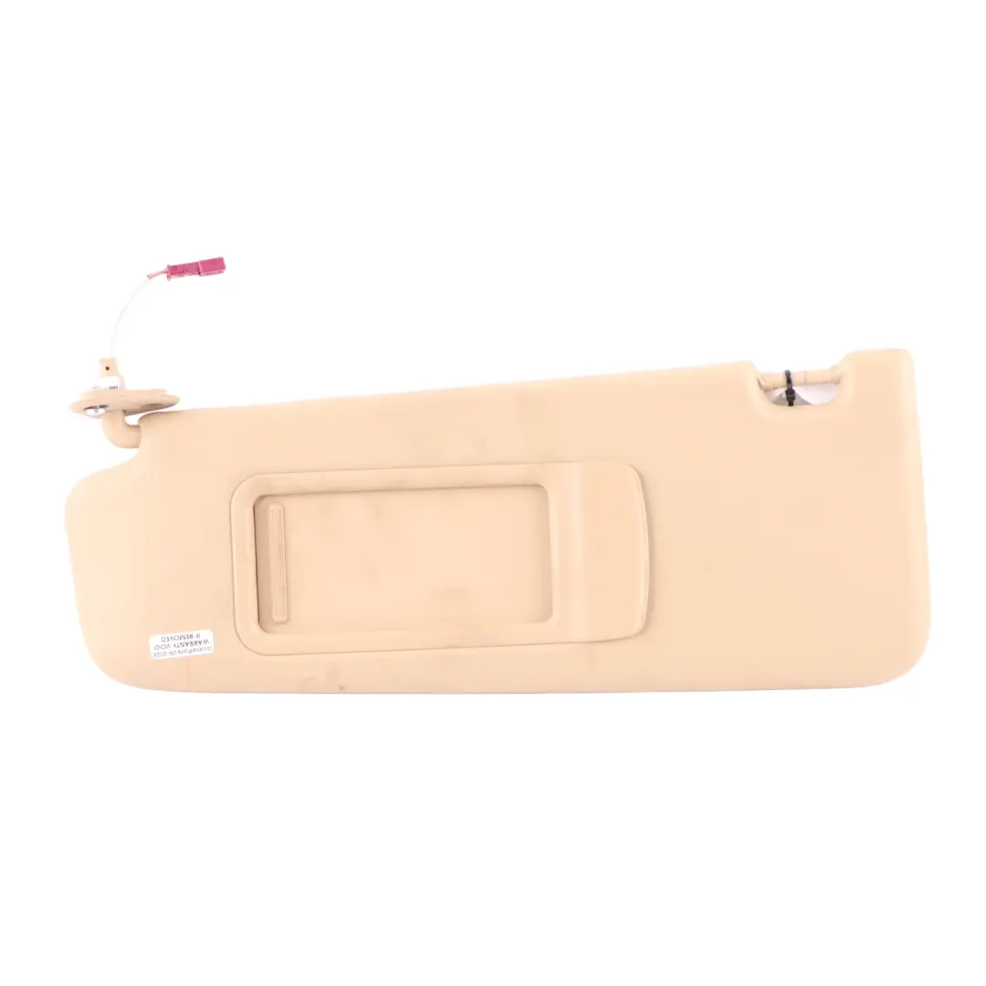  Sun Visor BMW E84 E90 E91 Leather Sun Visor With Mirror Left N/S Beige - SKU 7252009-4 - Part number 7252009