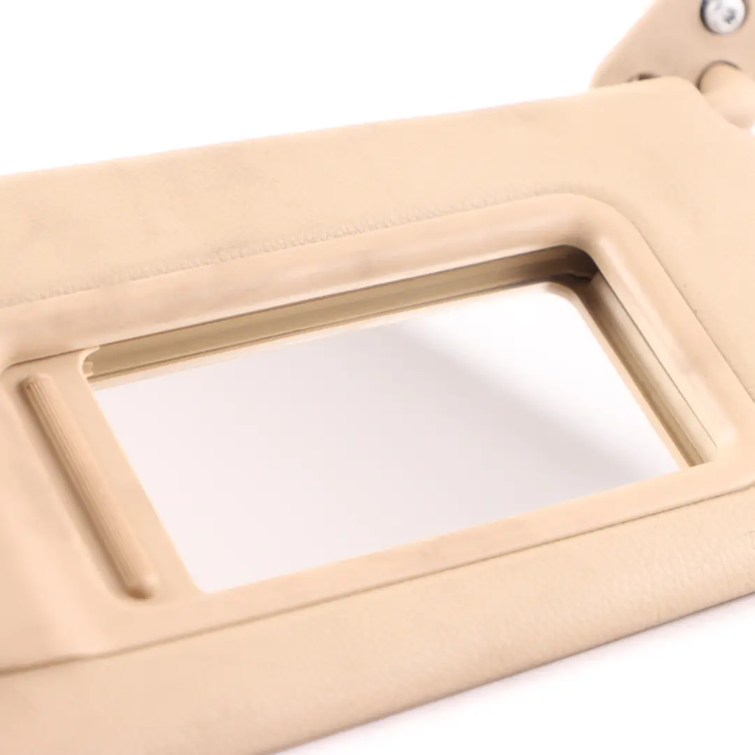 Cloth Sun Visor With Mirror Right O/S Beige to BMW 3 X1 Series E84 E90 E91 LCI with Part number 7252010 BMW 3 X1 Series E84 E90 E91 LCI Cloth Sun Visor With Mirror Right O/S Beige - SKU 7252010-1 - Part number 7252010