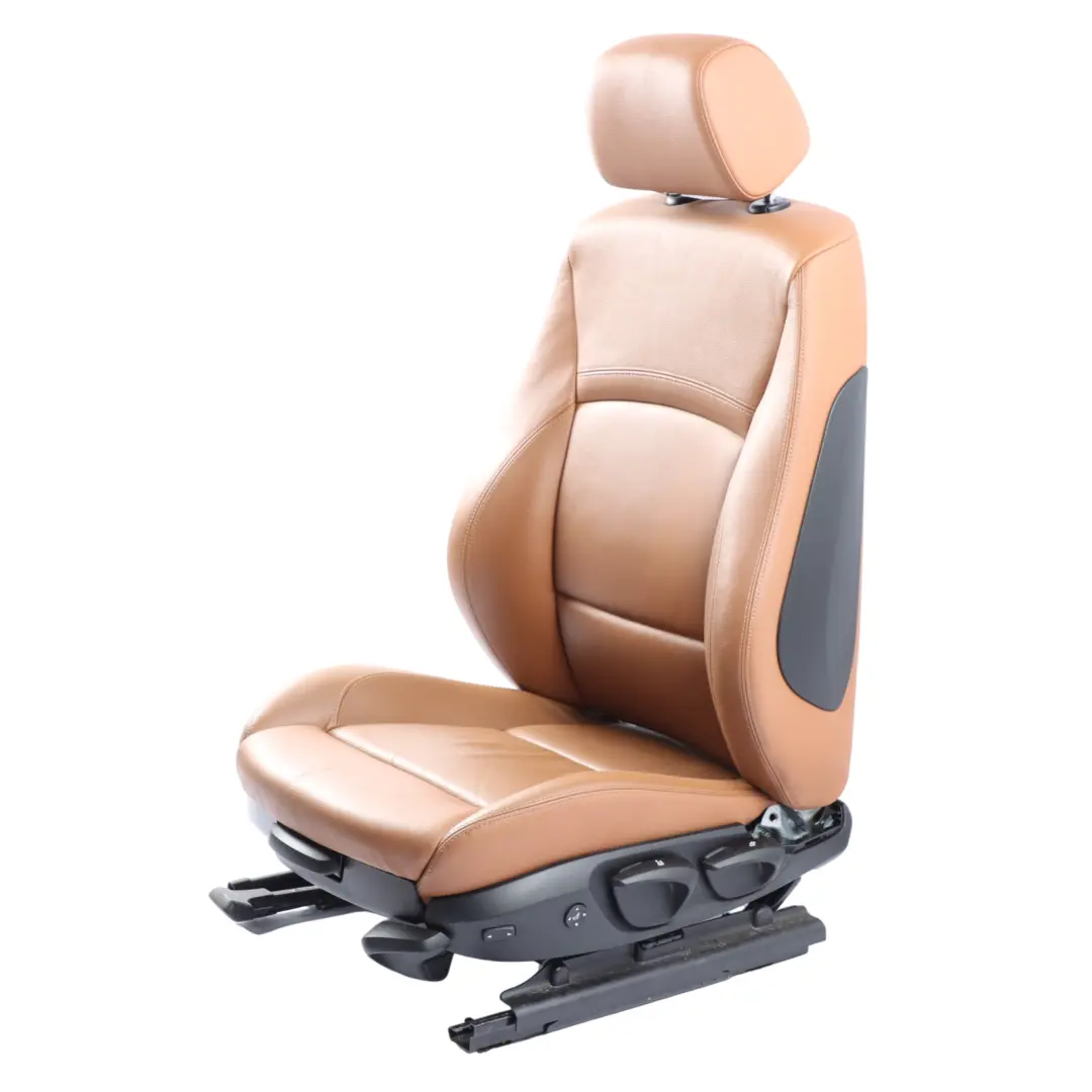  Front Seat BMW E90 E91 LCI M Sport Left N/S Interior Leather Dakota Saddle Brown - SKU 7257601-1 - Part number 7257601