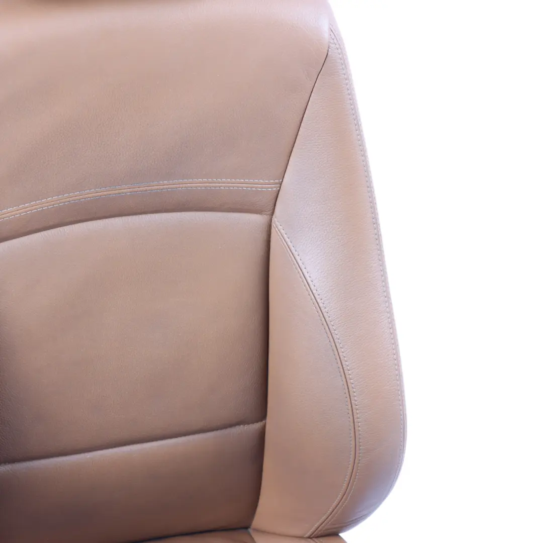 Front Right O/S Seat Saddle Brown Leather Dakota Lumbar to BMW E90 E91 M Sport with Part number 7257602 BMW E90 E91 M Sport Front Right O/S Seat Saddle Brown Leather Dakota Lumbar - SKU 7257602-1 - Part number 7257602