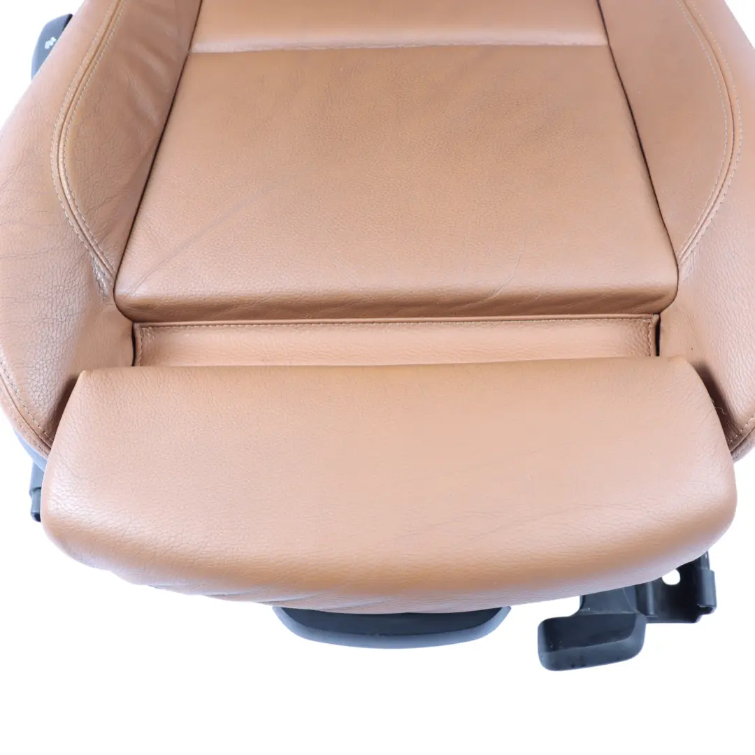 Front Right O/S Seat Saddle Brown Leather Dakota Lumbar to BMW E90 E91 M Sport with Part number 7257602 BMW E90 E91 M Sport Front Right O/S Seat Saddle Brown Leather Dakota Lumbar - SKU 7257602-1 - Part number 7257602
