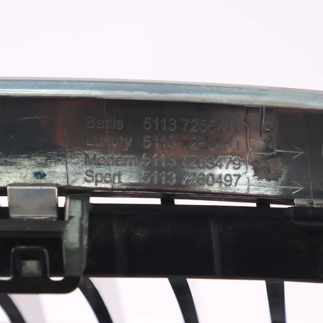 Rejilla Delantera Rejilla Kidney Izquierda Plata Cromo para BMW F30 F31 con número de pieza 7263481 BMW F30 F31 Rejilla Delantera Rejilla Kidney Izquierda Plata Cromo - SKU 7263481 - Número de pieza 7263481