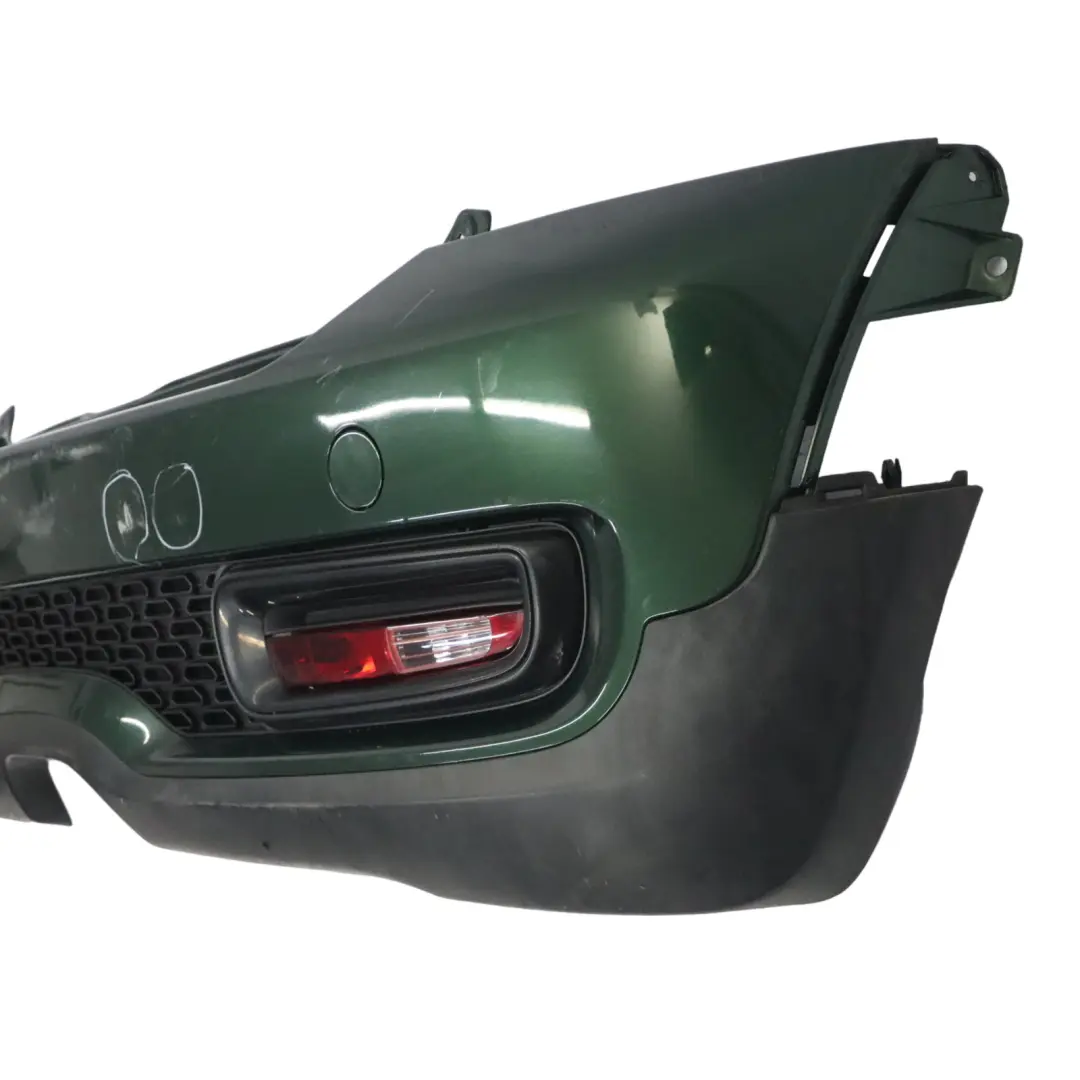 Bumper Cooper S PDC Complete Trim British Racing Green II B22 to Mini R56 LCI Rear with Part number 7264358 Mini R56 LCI Rear Bumper Cooper S PDC Complete Trim British Racing Green II B22 - SKU 7264358-BRGII - Part number 7264358