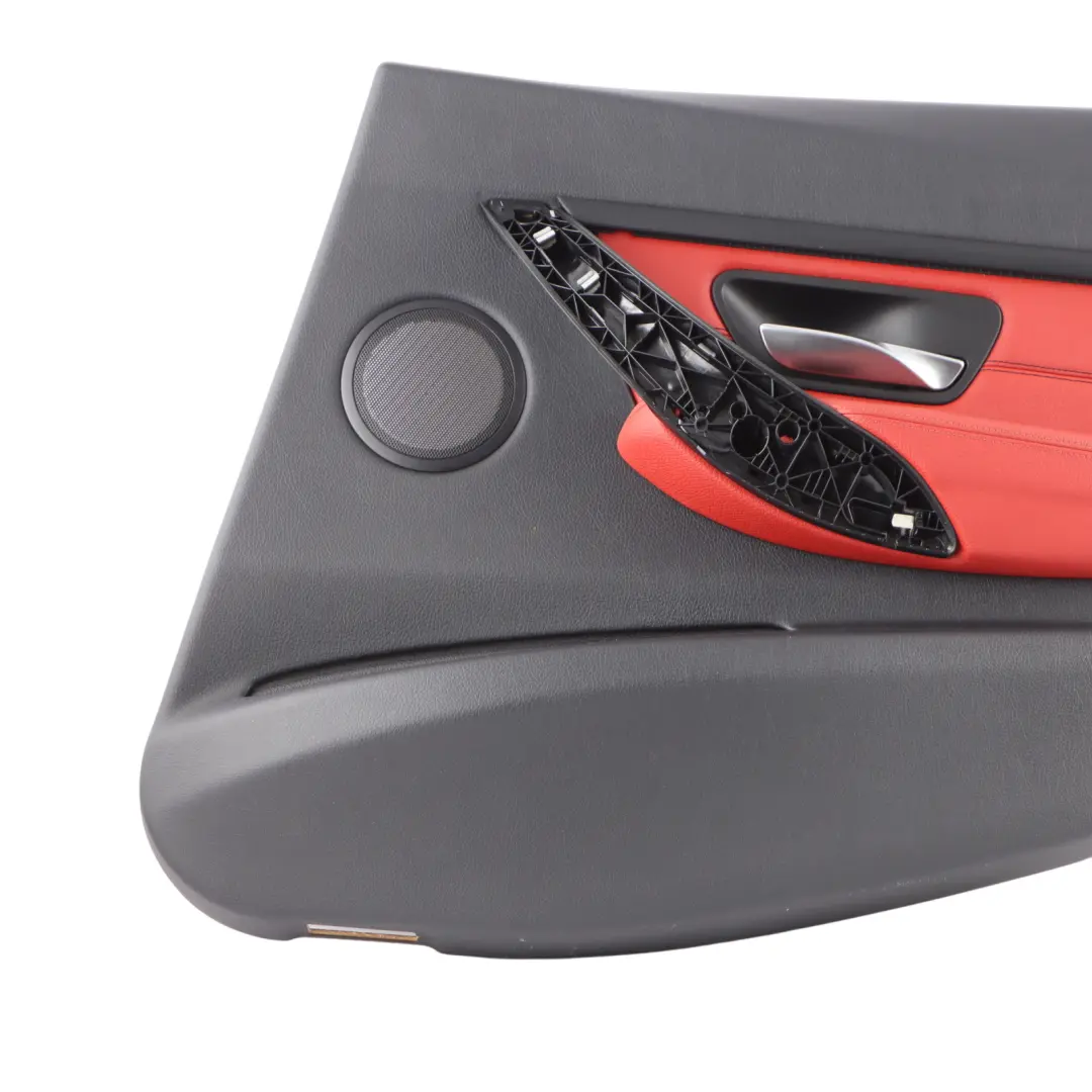 Right O/S Door Card Lining Panel Leather Red Black to BMW 3 F30 F31 Rear with Part number 7280946 BMW 3 F30 F31 Rear Right O/S Door Card Lining Panel Leather Red Black - SKU 7280946 - Part number 7280946