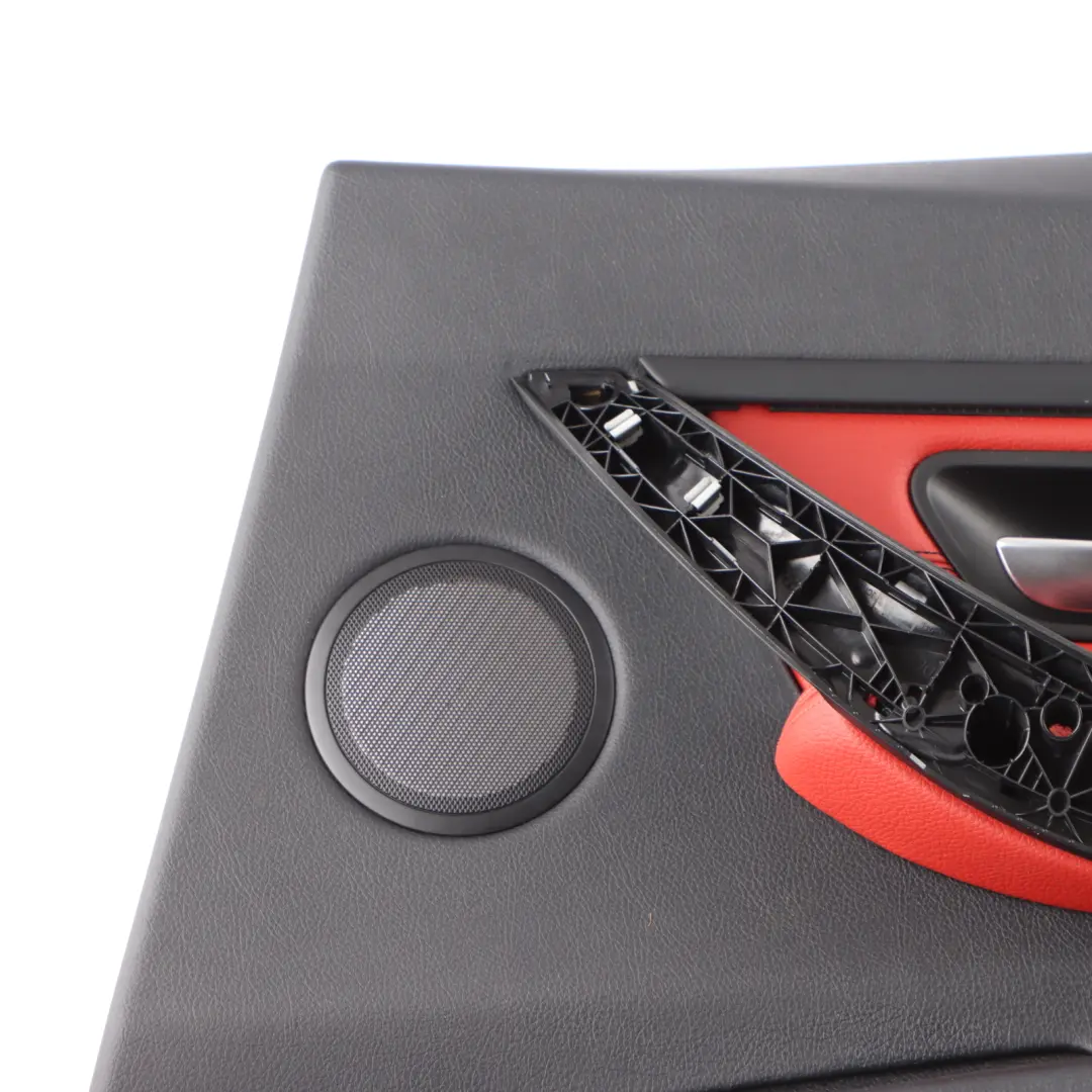 Right O/S Door Card Lining Panel Leather Red Black to BMW 3 F30 F31 Rear with Part number 7280946 BMW 3 F30 F31 Rear Right O/S Door Card Lining Panel Leather Red Black - SKU 7280946 - Part number 7280946