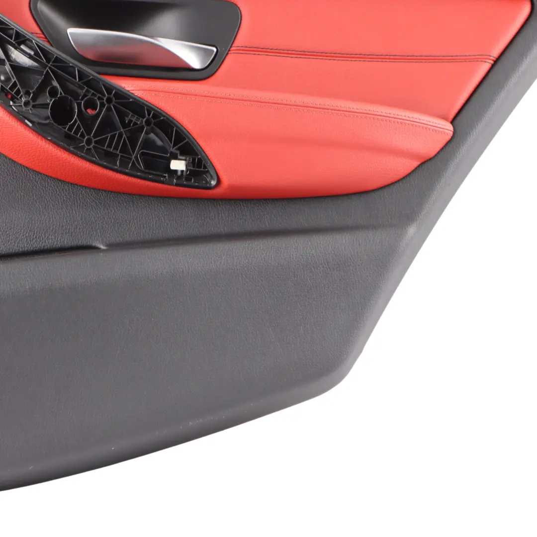 BMW 3 F30 F31 Rear Right O/S Door Card Lining Panel Leather Red Black - SKU 7280946 - Part number 7280946