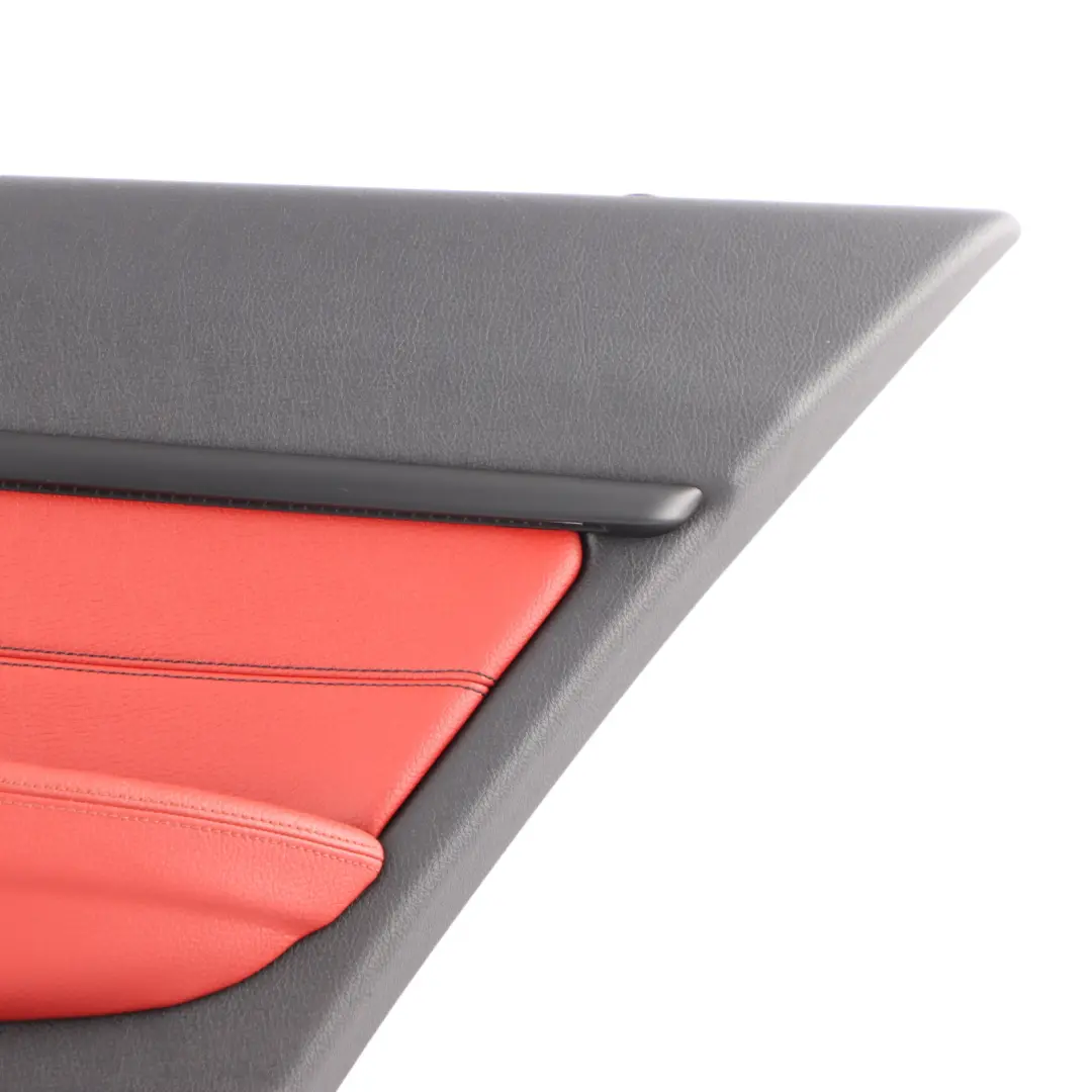 Right O/S Door Card Lining Panel Leather Red Black to BMW 3 F30 F31 Rear with Part number 7280946 BMW 3 F30 F31 Rear Right O/S Door Card Lining Panel Leather Red Black - SKU 7280946 - Part number 7280946
