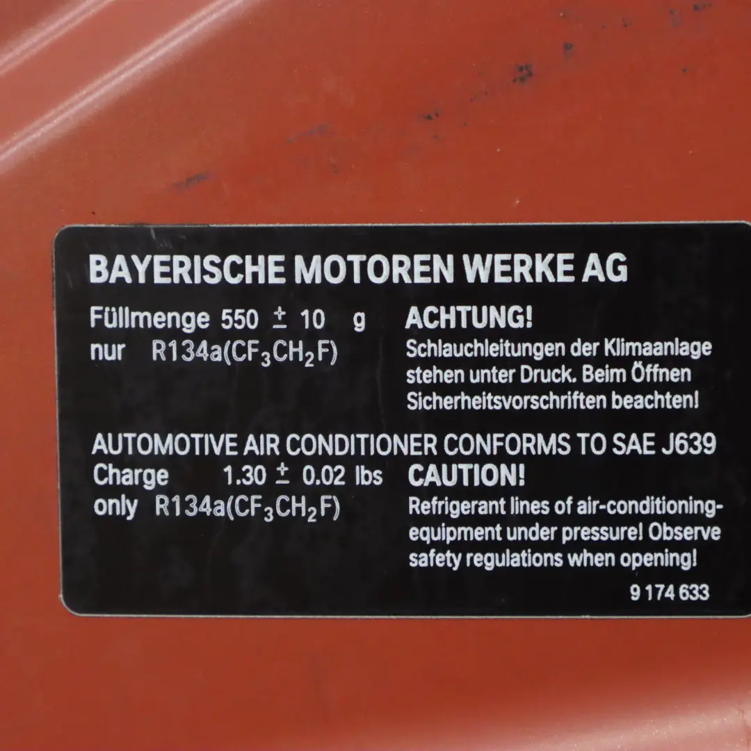 BMW F20 F21 F22 Maska Pokrywa Silnika Valencia Orange Metalik - B44 - SKU 7290942-ORG - Numer Części 7290942