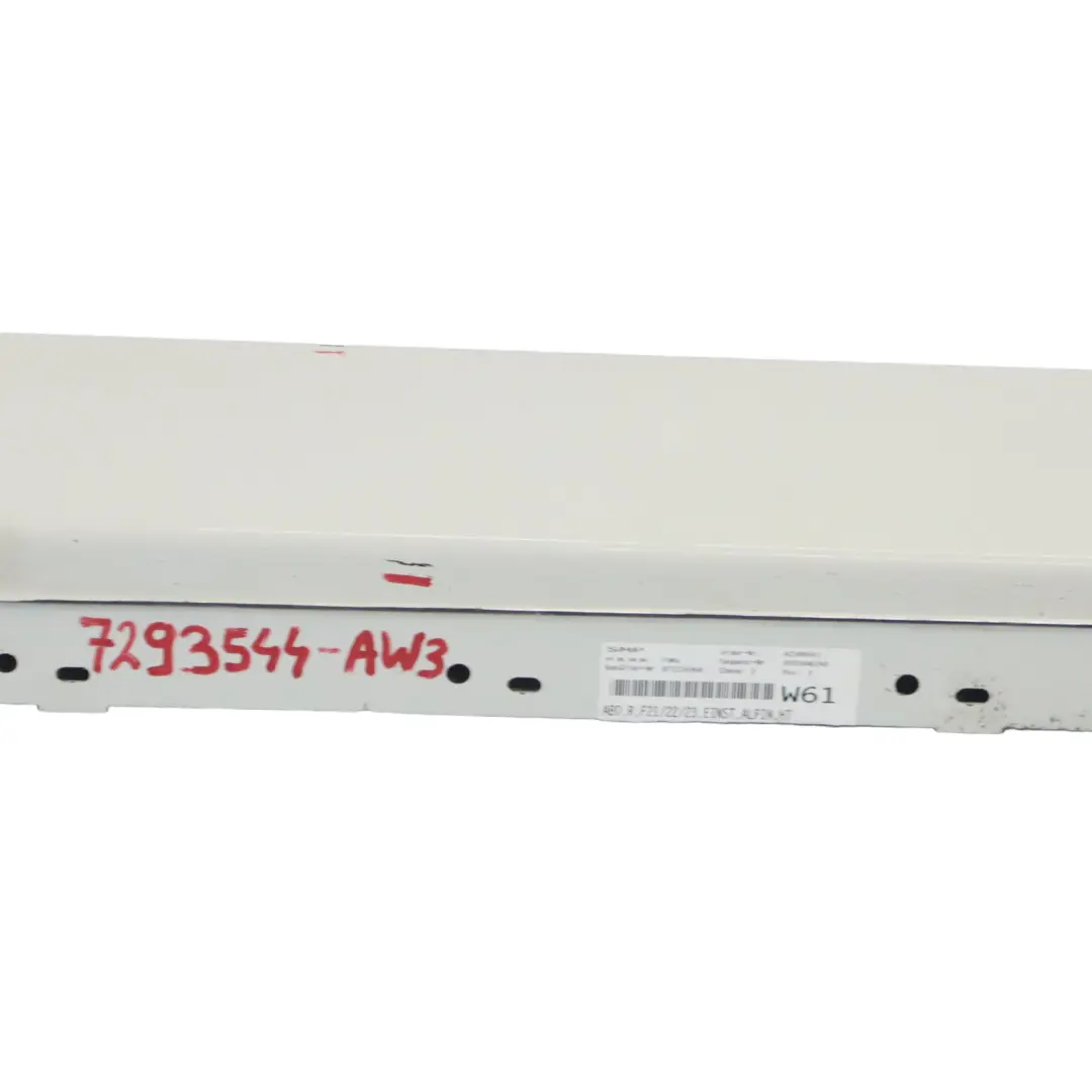 Side Skirt Right O/S Sill Strip Alpinweiss 3 Alpine White - 300 to BMW F21 F22 with Part number 7293544 BMW F21 F22 Side Skirt Right O/S Sill Strip Alpinweiss 3 Alpine White - 300 - SKU 7293544-AW3 - Part number 7293544