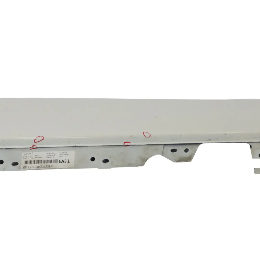 BMW F20 Sill Strip Faldon Lateral Derecho Panel Alpinweiss Alpine White - 300 - SKU 7293554-AW3 - Número de pieza 7293554