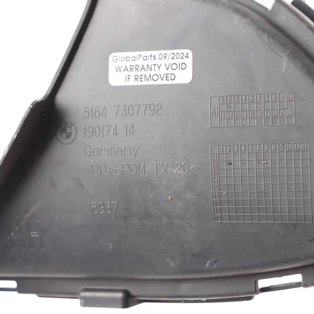 Moldura Rejilla Parachoques Delantero Conducto Aire Izquierda Derecha para BMW X1 E84 con número de pieza 7307792 BMW X1 E84 Moldura Rejilla Parachoques Delantero Conducto Aire Izquierda Derecha - SKU 7307792-2 - Número de pieza 7307792