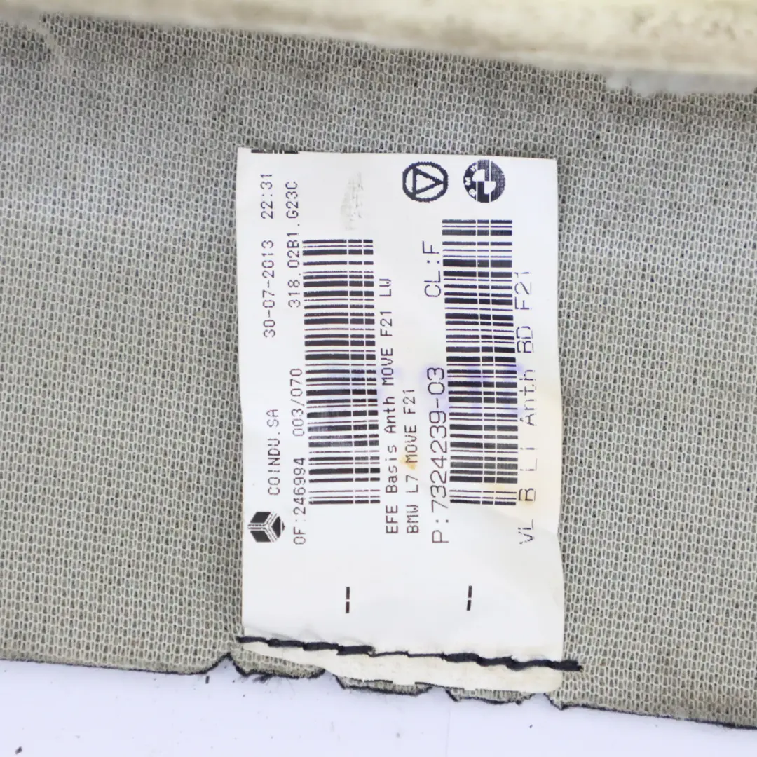  Respaldo BMW F21 F22 F23 F32 Delantero Izquierdo Tela Move Antracita - SKU 7324239-1 - Número de pieza 7324239