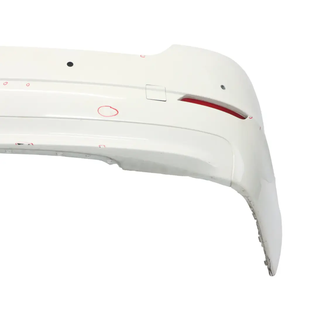 Bumper Panel PDC Alpinweiss 3 Alpine White - 300 to BMW F10 LCI Rear with Part number 7332764 BMW F10 LCI Rear Bumper Panel PDC Alpinweiss 3 Alpine White - 300 - SKU 7332764-AW - Part number 7332764