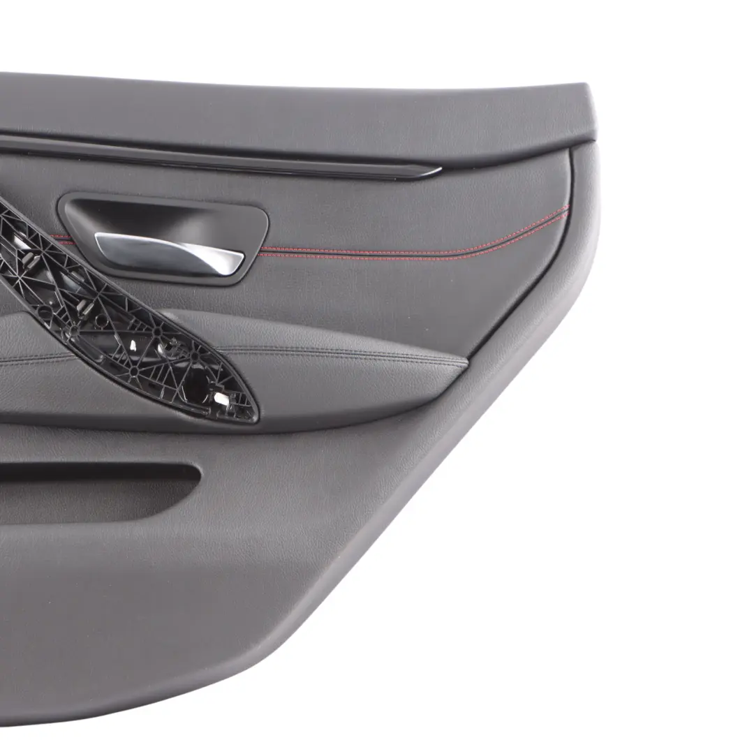 Door Card Trim Rear Right O/S Panelling Lining Leather Black Red to BMW F36 with Part number 7346344 BMW F36 Door Card Trim Rear Right O/S Panelling Lining Leather Black Red - SKU 7346344 - Part number 7346344